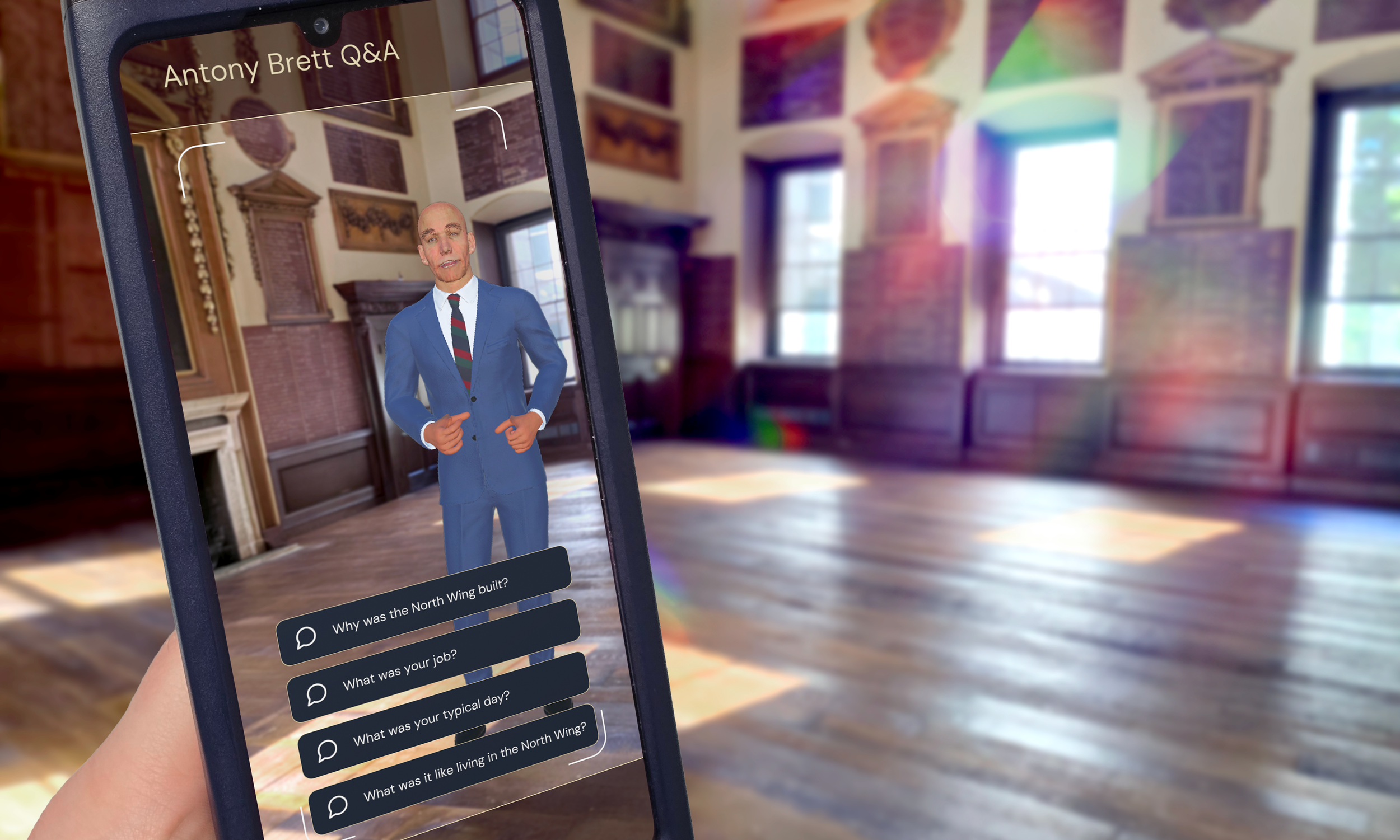 The tour enables visitors to quiz their virtual guides about the North Wing