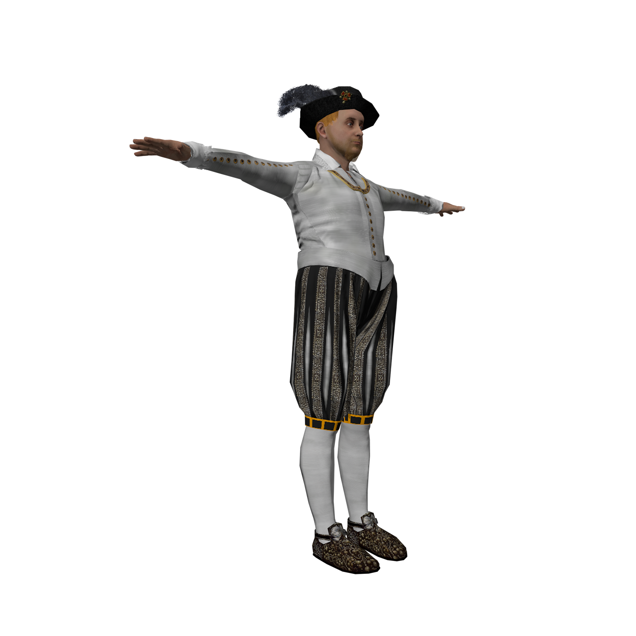 15th century 3D AR character King James II-02.png