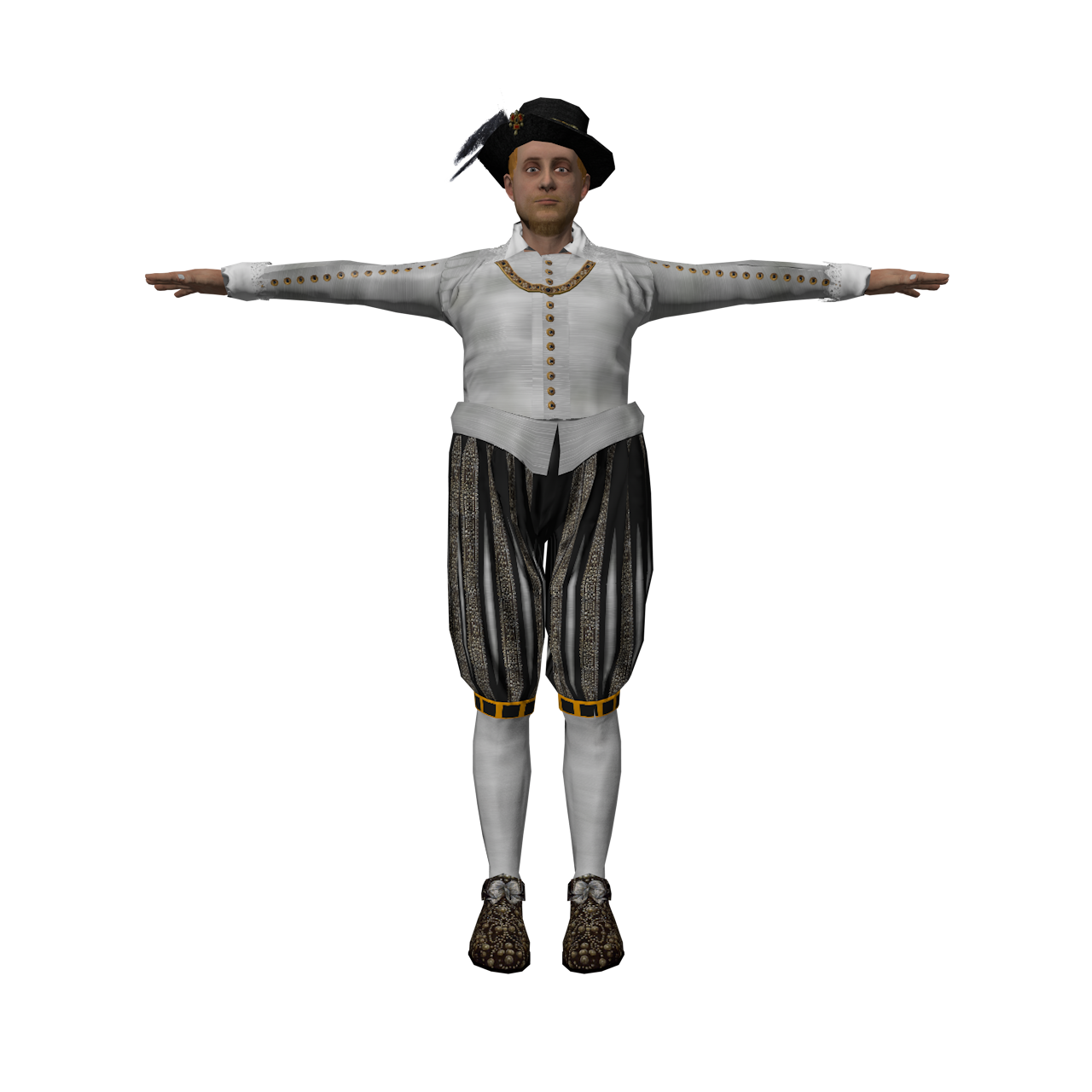 15th century 3D AR character King James II-01.png