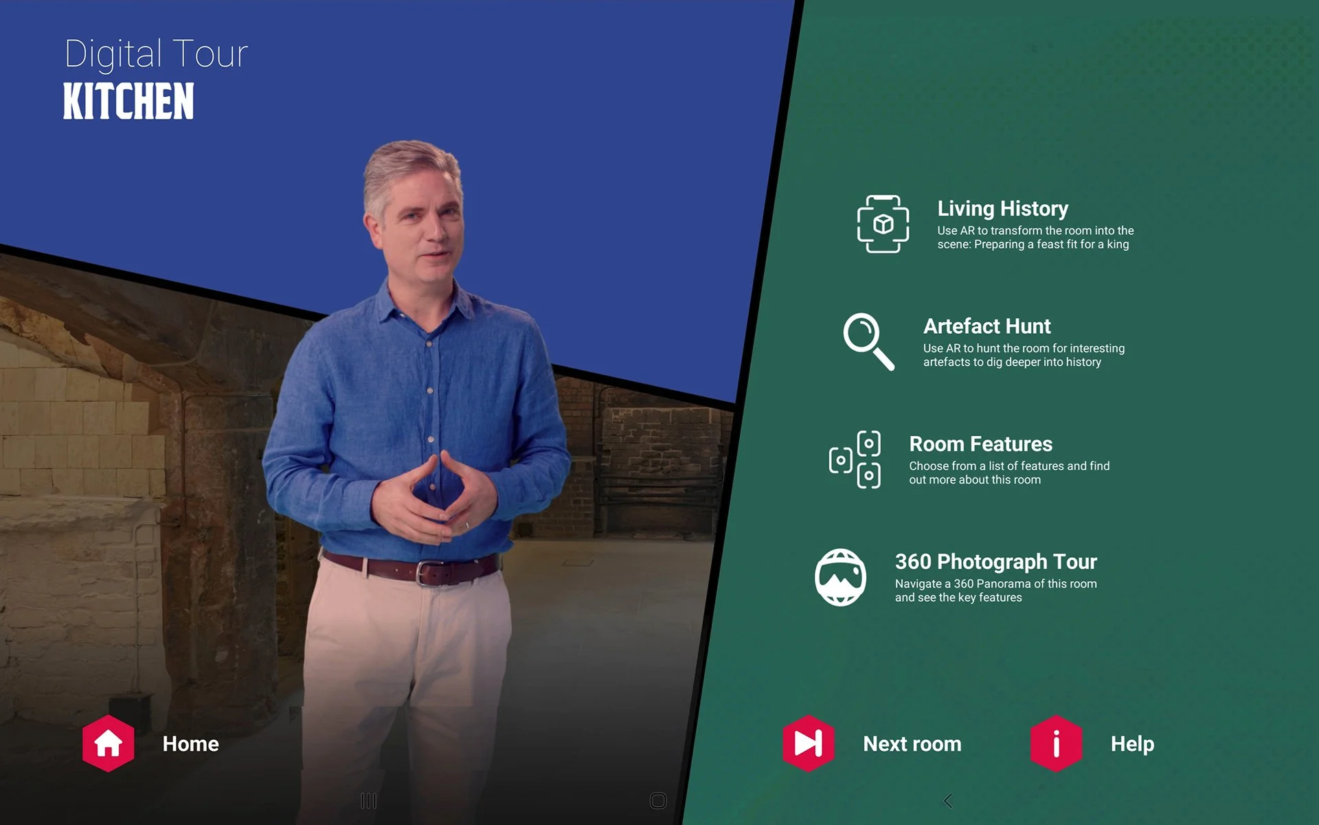 Kitchen introduction with live action presenter