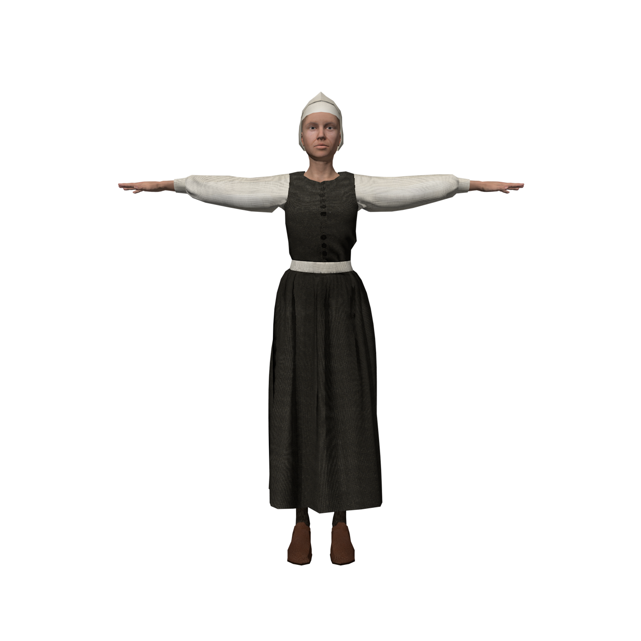 17th century 3D AR character female servant-02.png