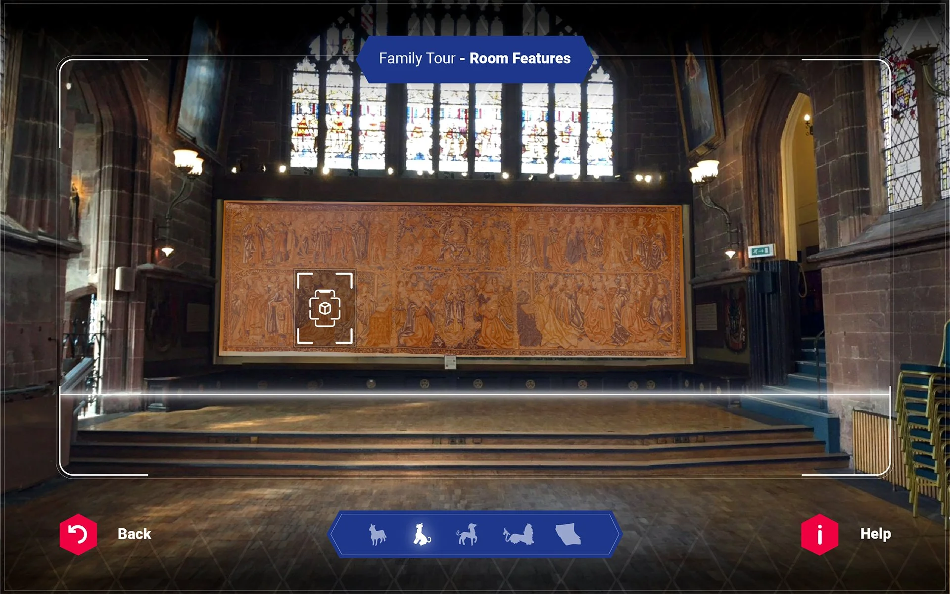Scan the tapestry to reveal augmented reality content