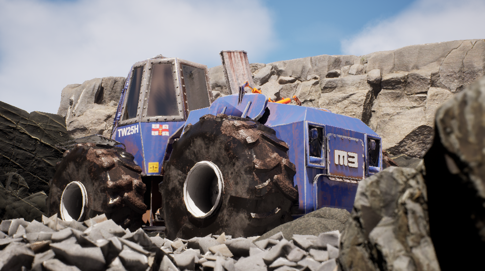 Amphibious tractor Unreal render