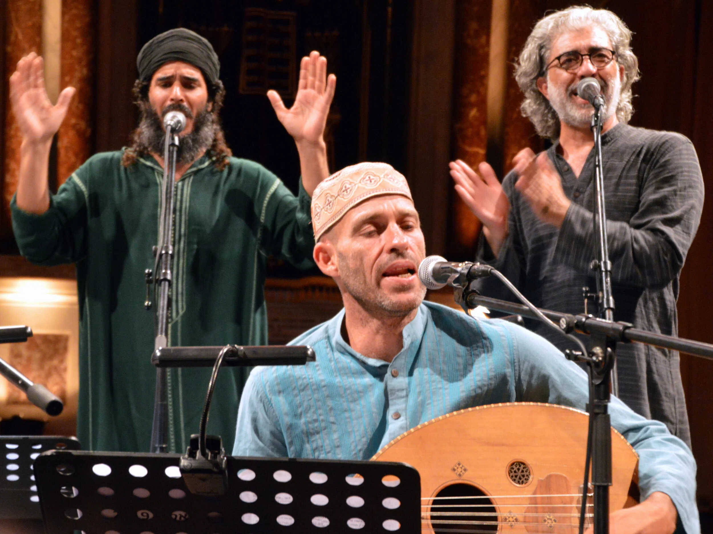 Members of the Piyut Ensemble at the Tempel Synagogue in Kraków, Poland. Photo — Shai Afsai