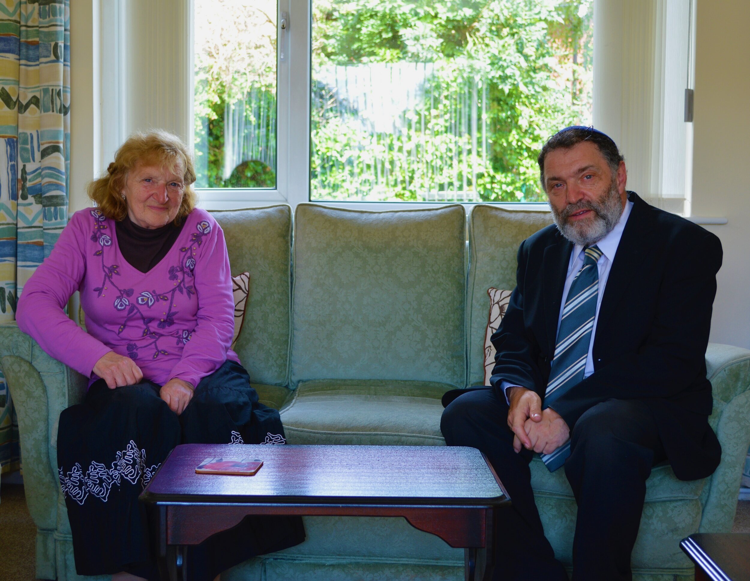 Reverend David Kale and his sister, Avril Kale, at their home in Belfast, Northern Ireland. Photo — Shai Afsai