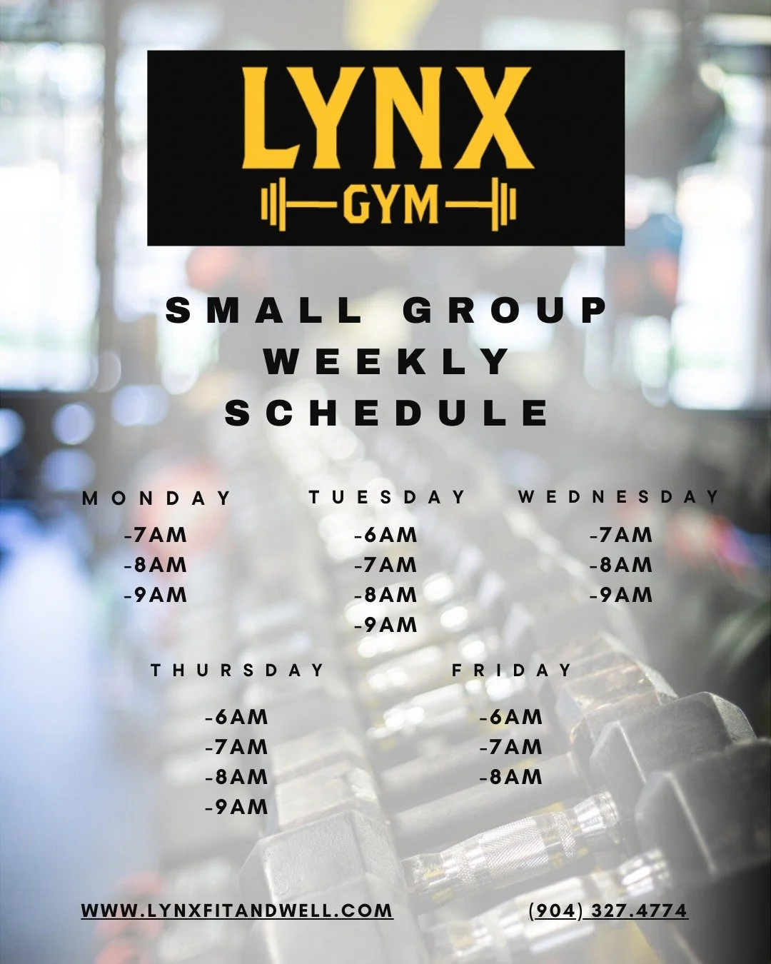 Our 2026 small group training schedule is live. Spots are limited. Reserve yours today!