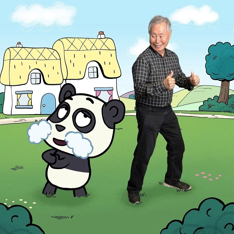 &quot;OH MY!&quot; Cool news! I did a buncha boards for gorgeous new series LOVE MONSTER for the lovely folks at @karrotanimation and @cbeebieshq.  @georgehtakei just announced as voicing the wise and wonderful Elder Panda! The rest of the cast look 