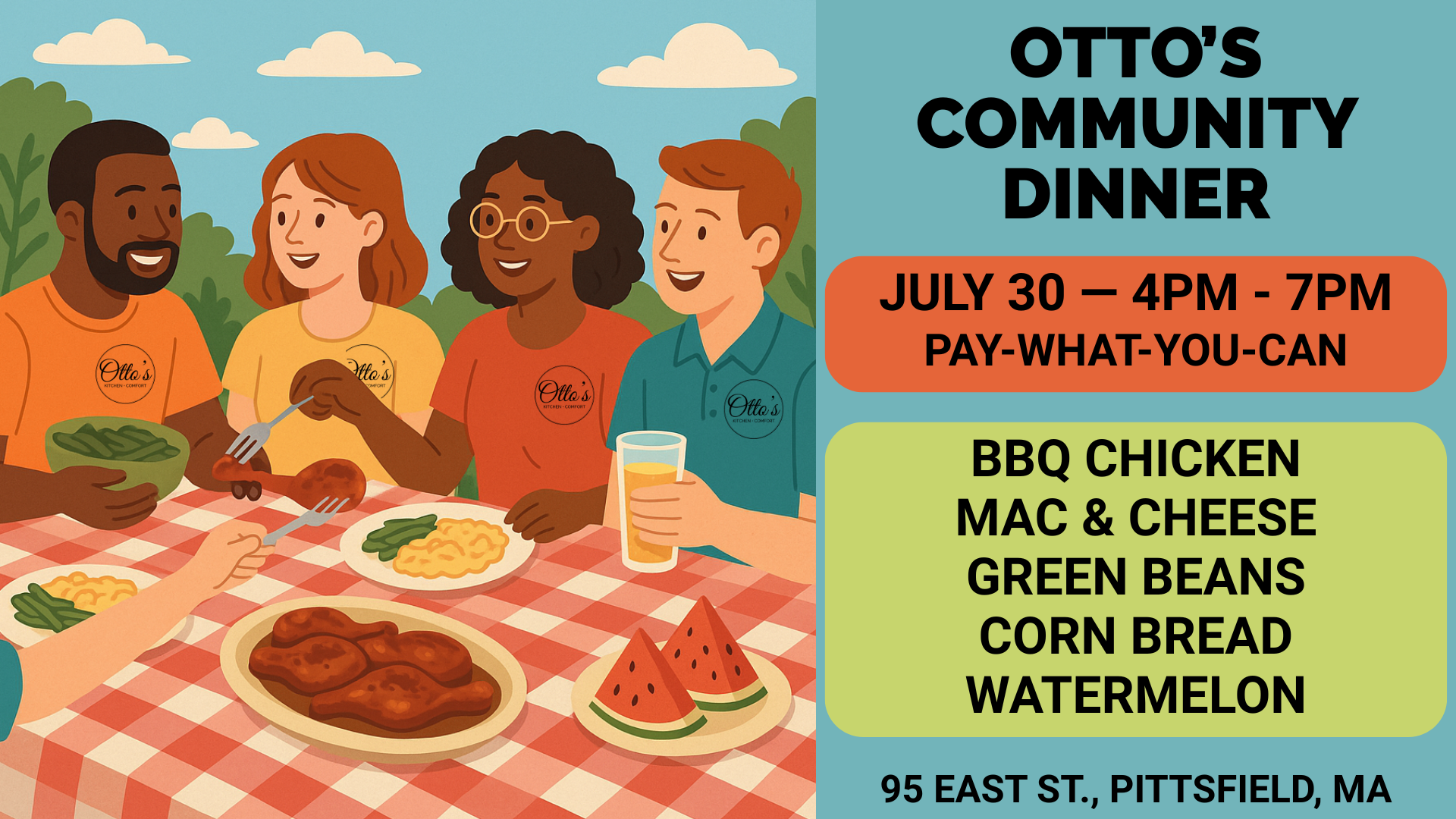 July Community Dinner @ Otto’s Kitchen
