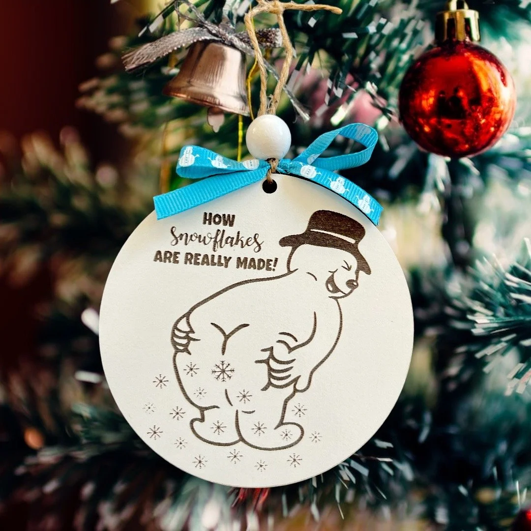 Funny Frosty the Snowman Ornament