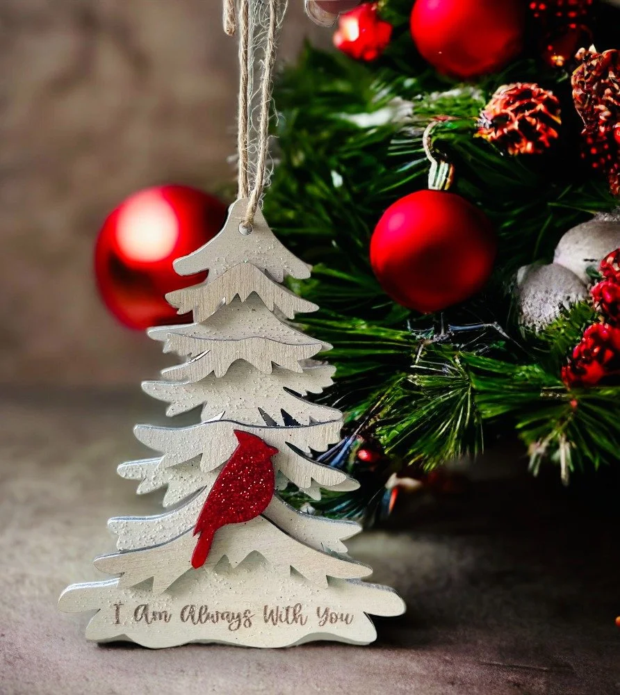 Cardinal "I am always with you" Ornament