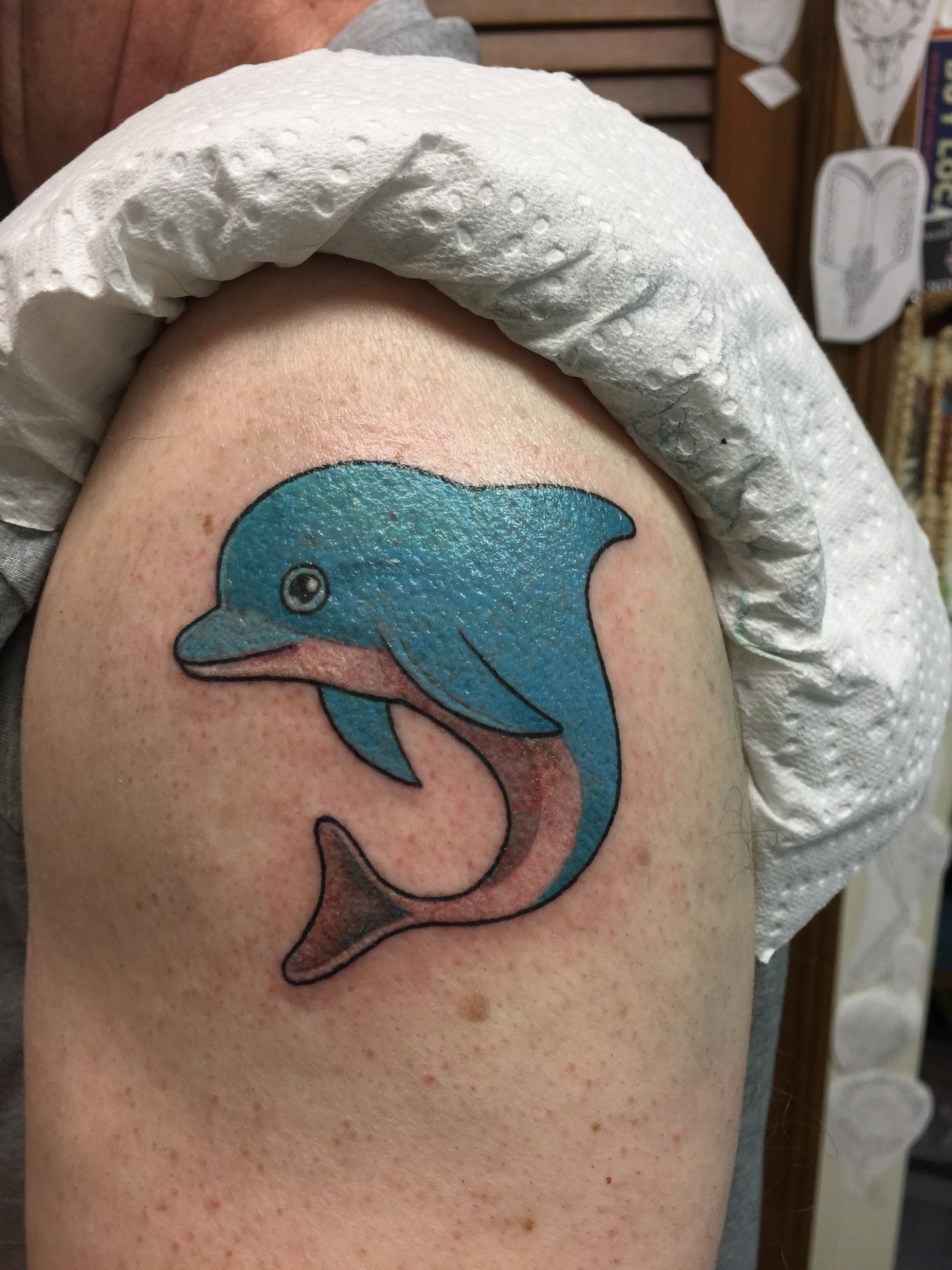 Dolphins Shoulder Tattoo