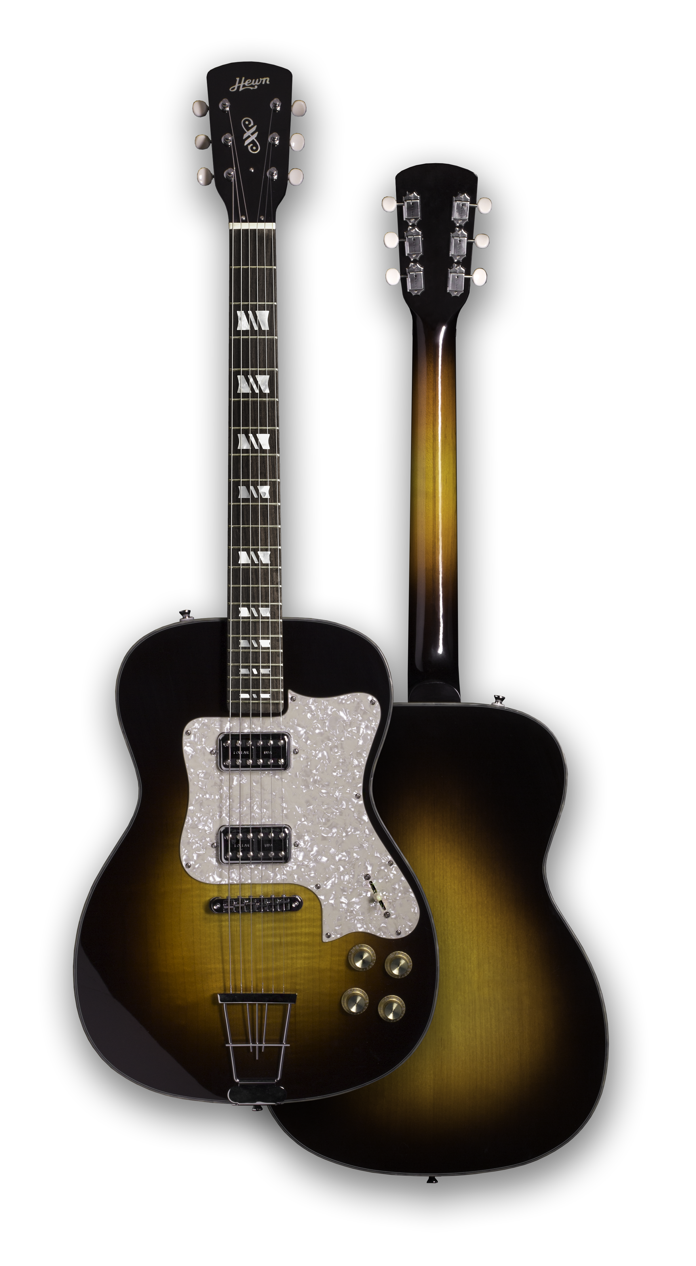 H-1 w/ Flame Maple Top in 3-Tone Sunburst