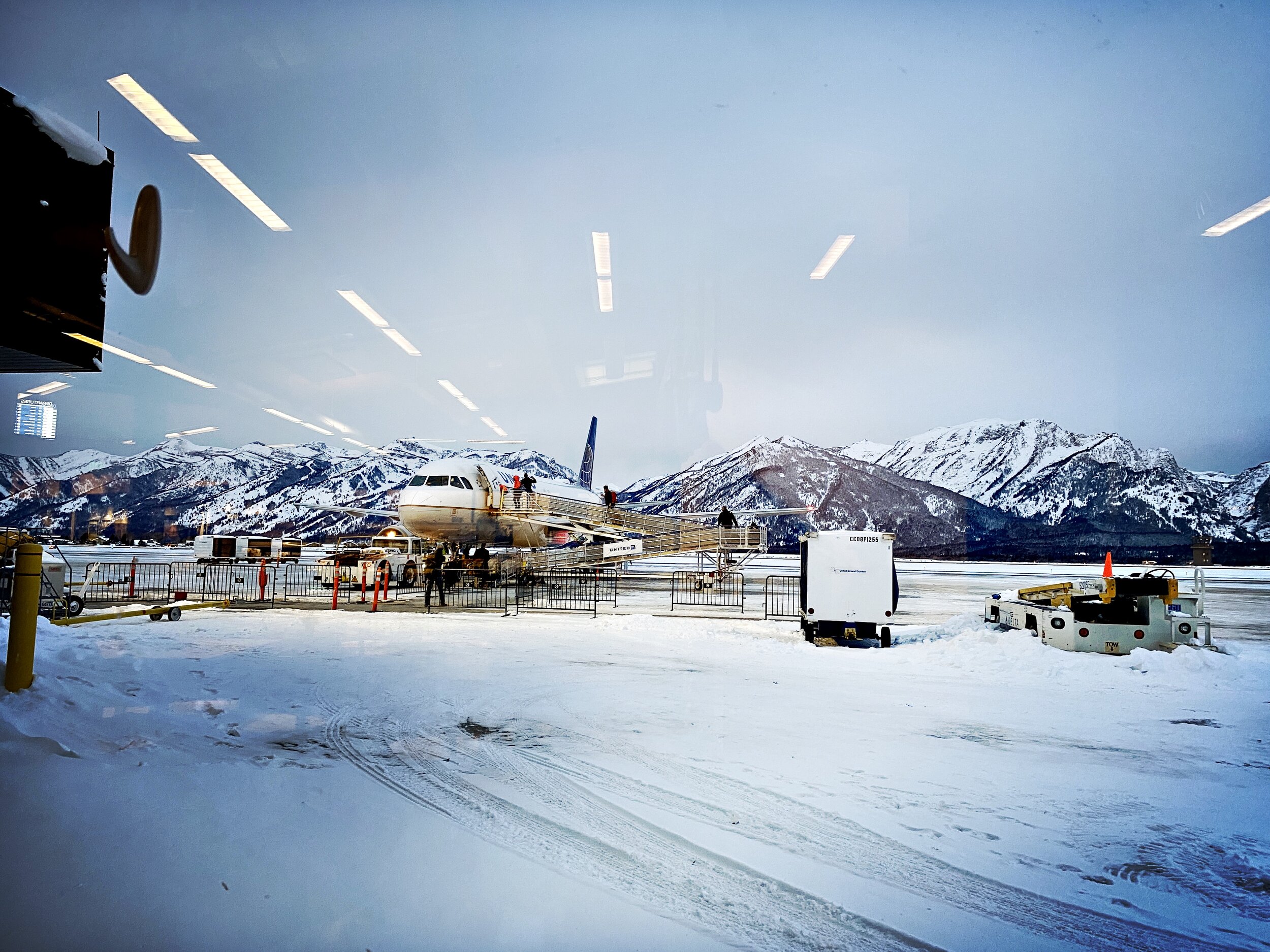 Epic. Embarking our flight in Jackson, Wyoming. 