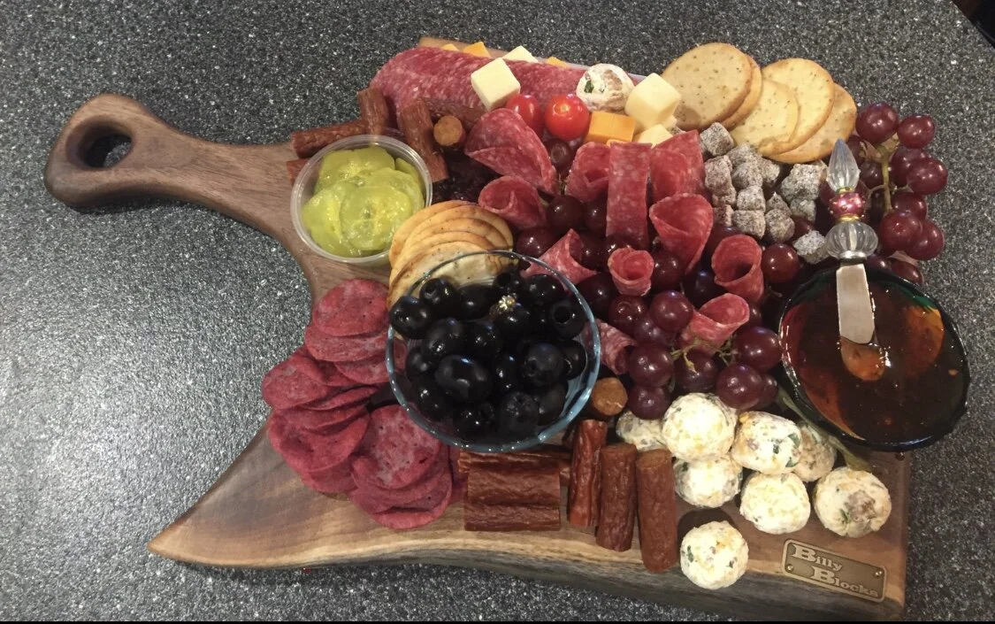 charcuterie board, meat board, cheese board, cutting board, BillyBlocks, Canadian made, engraver, laser engraver, photo etch, signage, custom sign, high quality, unique art, hand crafted, custom furniture, timeless, custom woodwork, solid wood, art