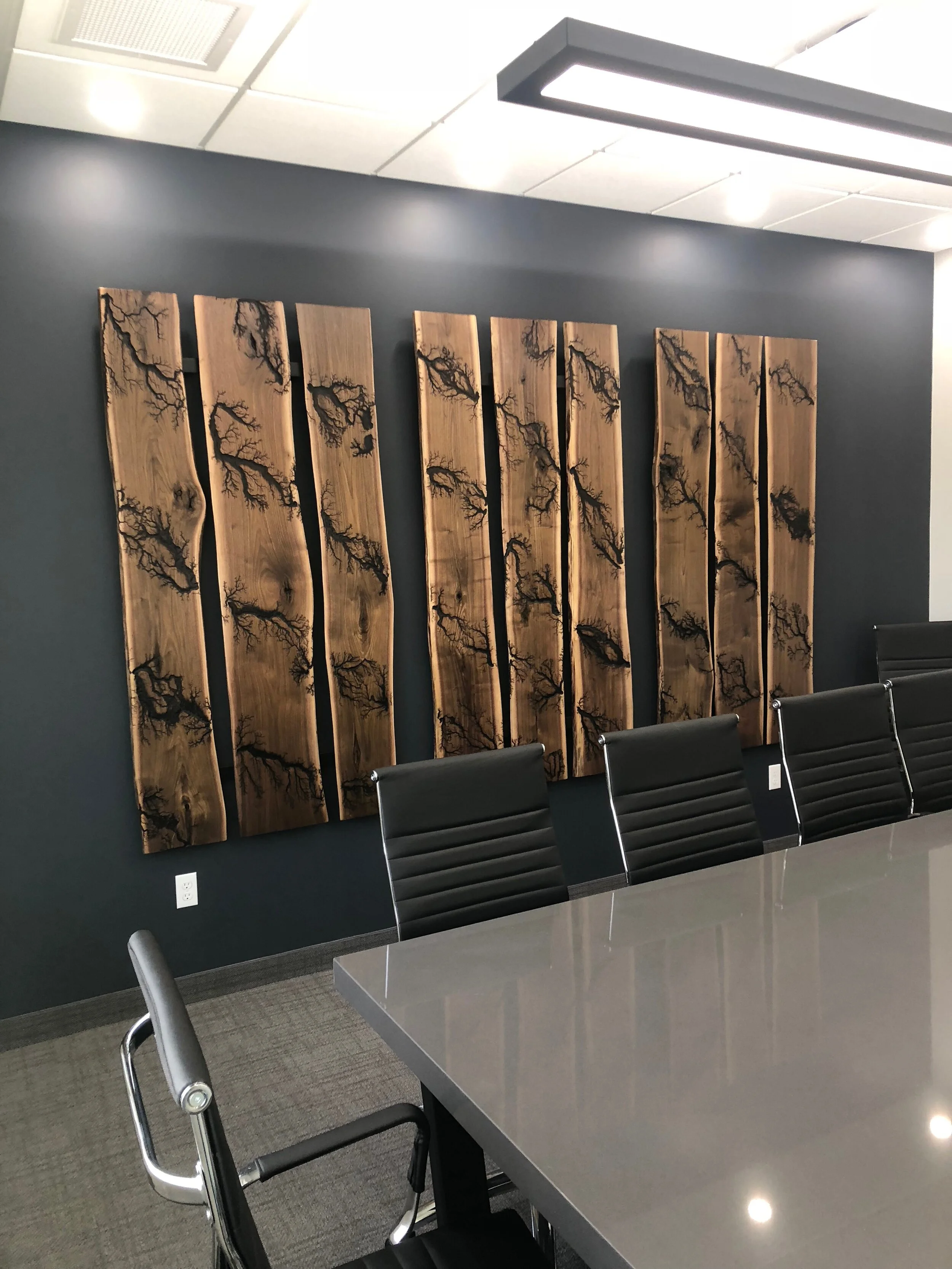 BillyBlocks, Canadian made, conference table, kitchen table, live edge table, hand crafted, custom furniture, custom woodwork, solid wood, art, lichtenburg design, lichtenburg burns, fractal burn, interior design