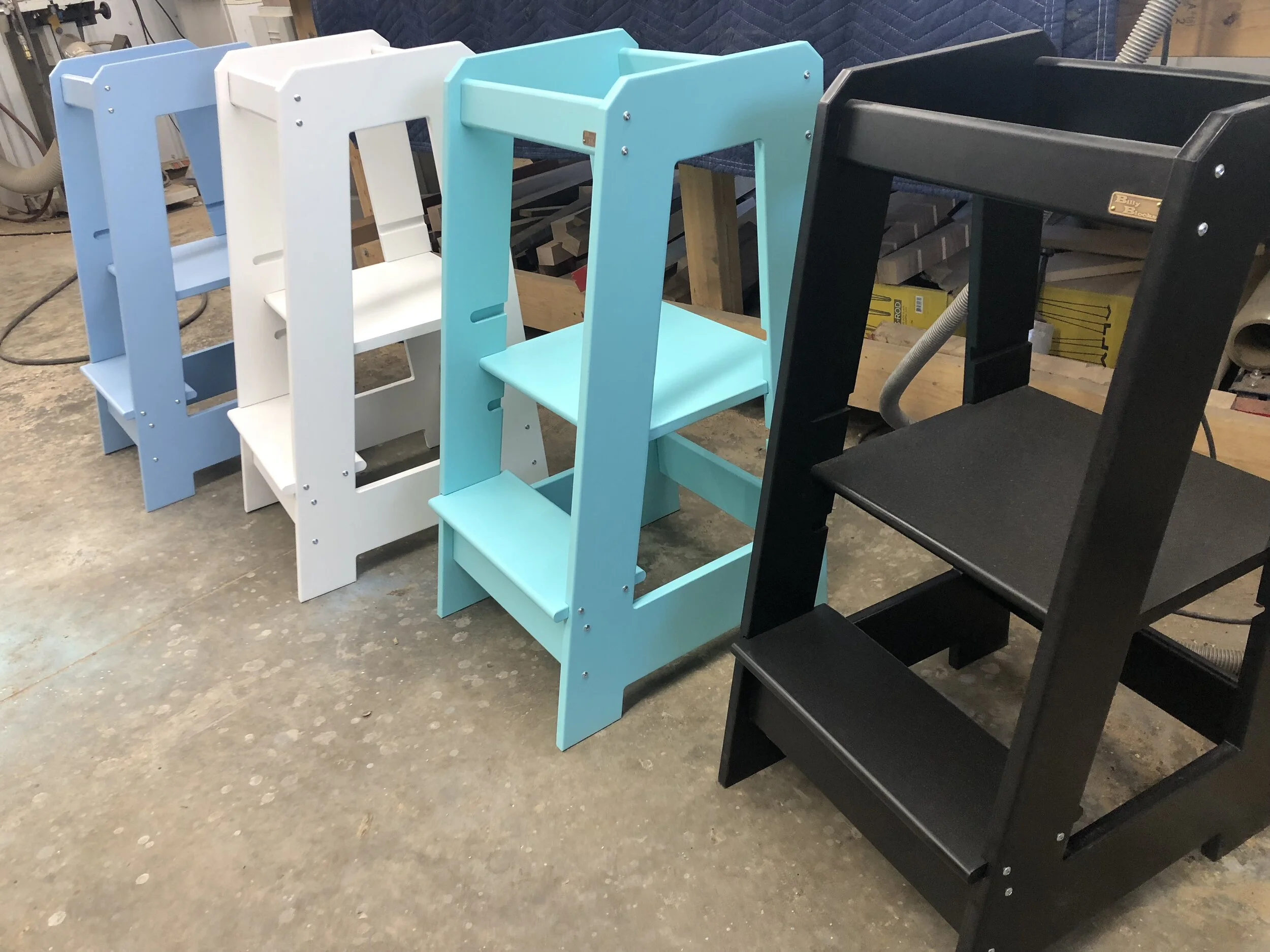 kitchen assistant, kitchen stool for kids, gifts for a toddler, gift for kids, kitchen safety, BillyBlocks, engraver, laser engraver, photo etch, signage, custom sign, high quality, unique art, hand crafted, custom furniture, timeless, custom woodwor