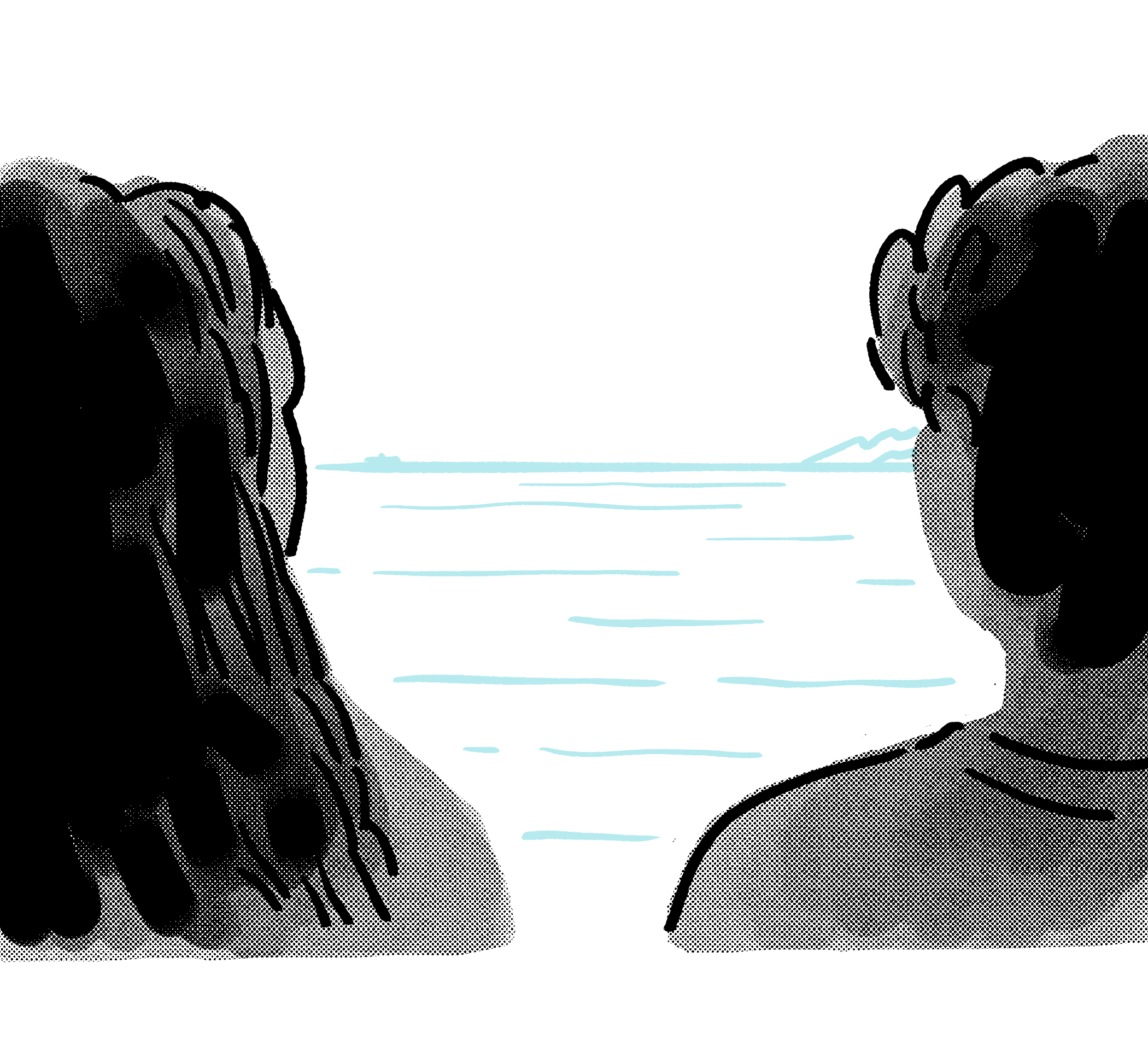 by the lake