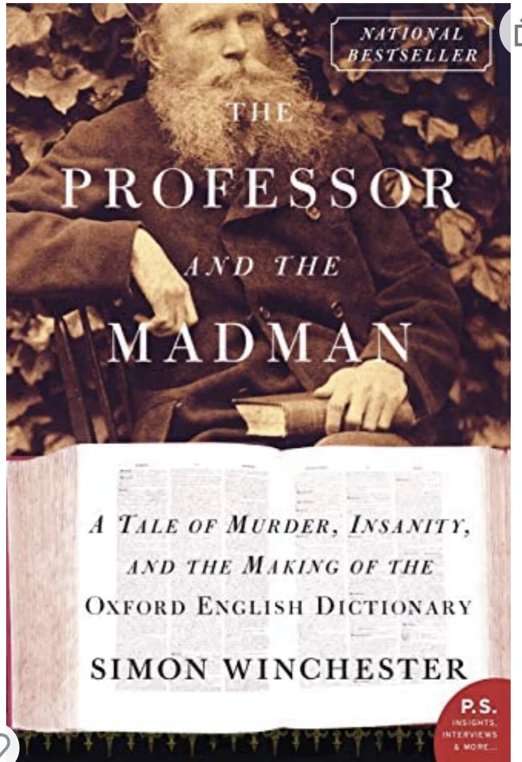 Book Review: The Professor and the Madman, A Tale of Murder, Insanity and the Making of the Oxford English Dictionary,  by Simon Winchester
