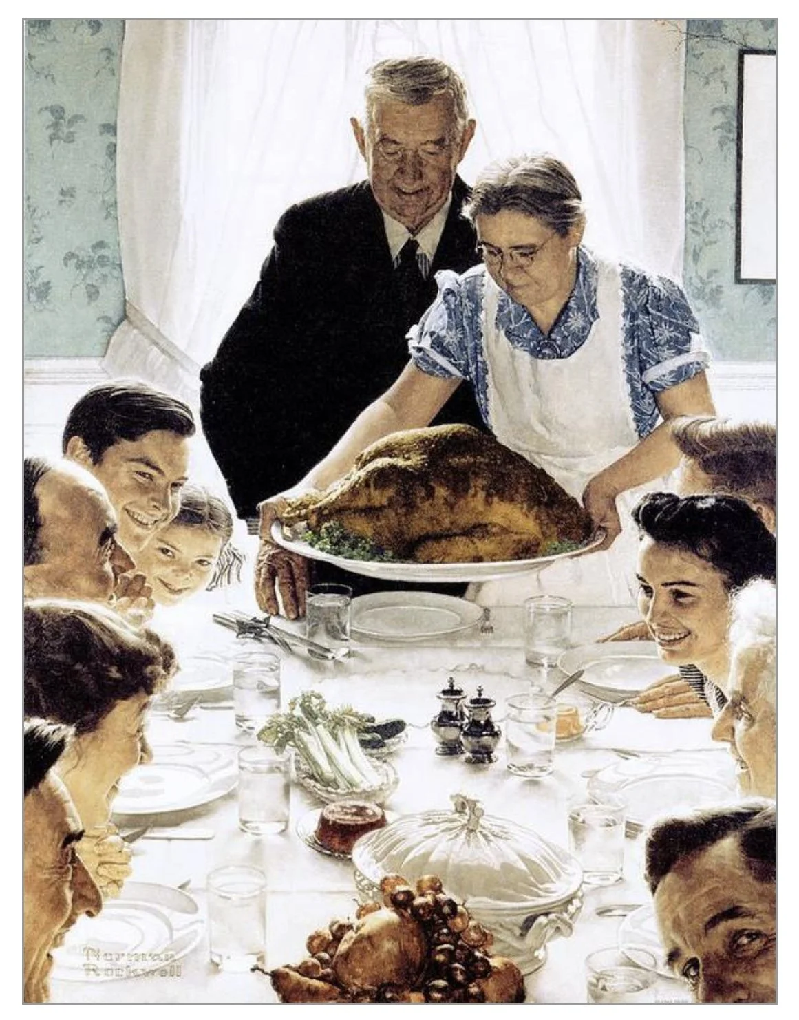 Outing Norman Rockwell’s “Freedom from Want” and/or How To Host an Enjoyable Thanksgiving Feast