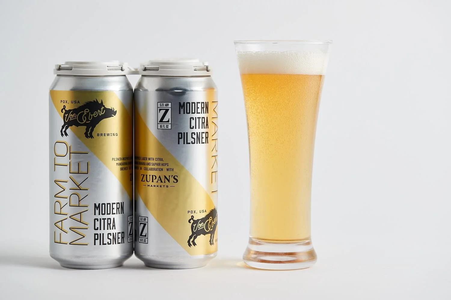 Zupan’s Markets Collaborates with Von Ebert Brewing on Farm To Market Modern Citra Pilsner