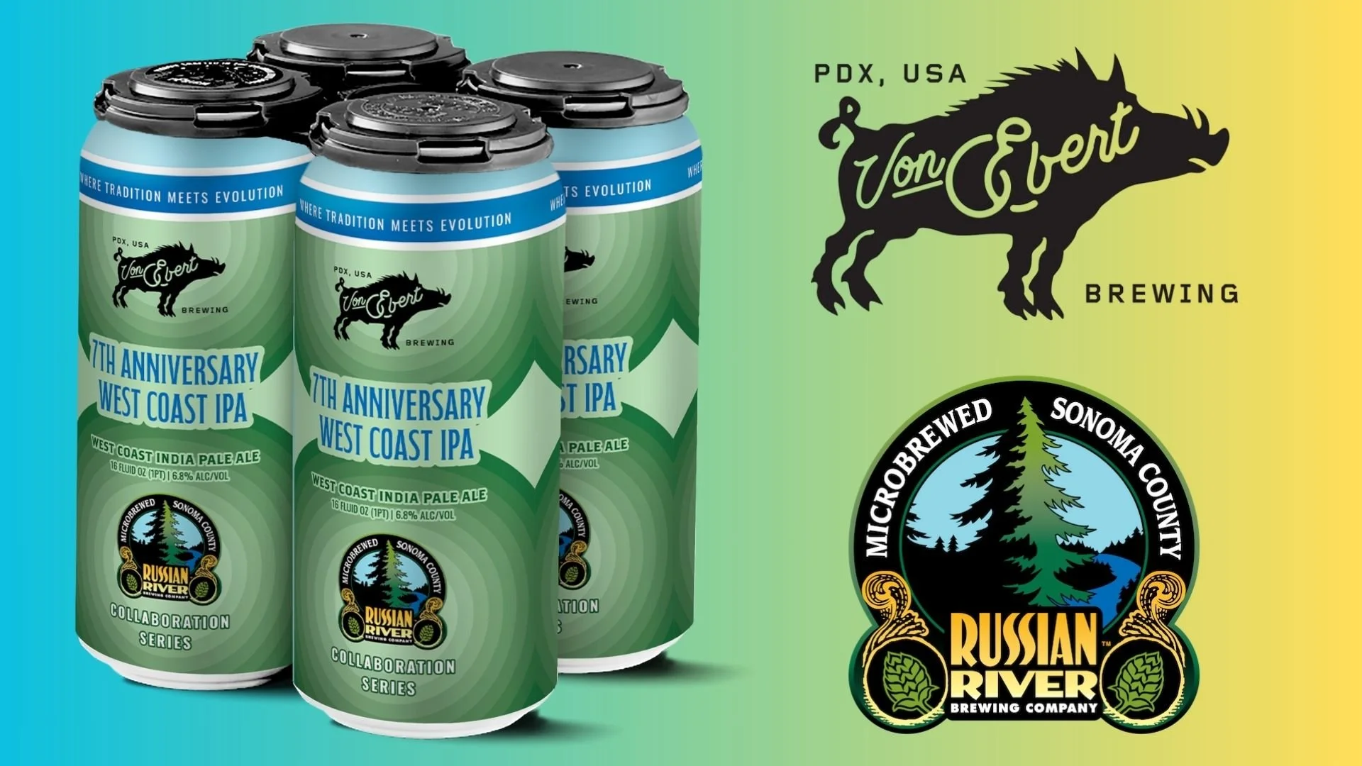 Von Ebert Brewing Releases Collaborations with Russian River Brewing Company for 7th Anniversary
