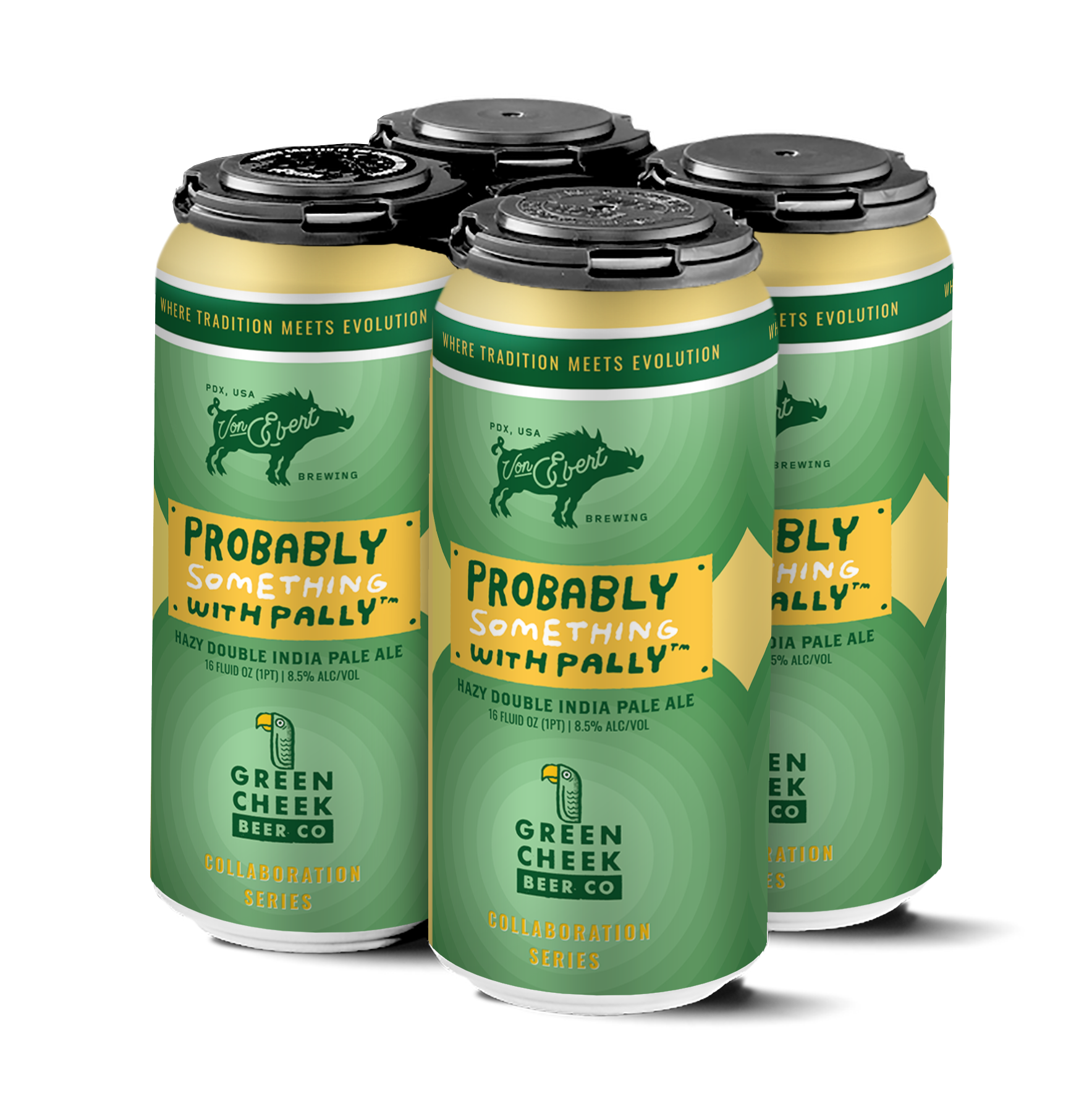 Von Ebert Brewing &amp; Green Cheek Beer Co. Release Probably Something with Pally Hazy Double IPA