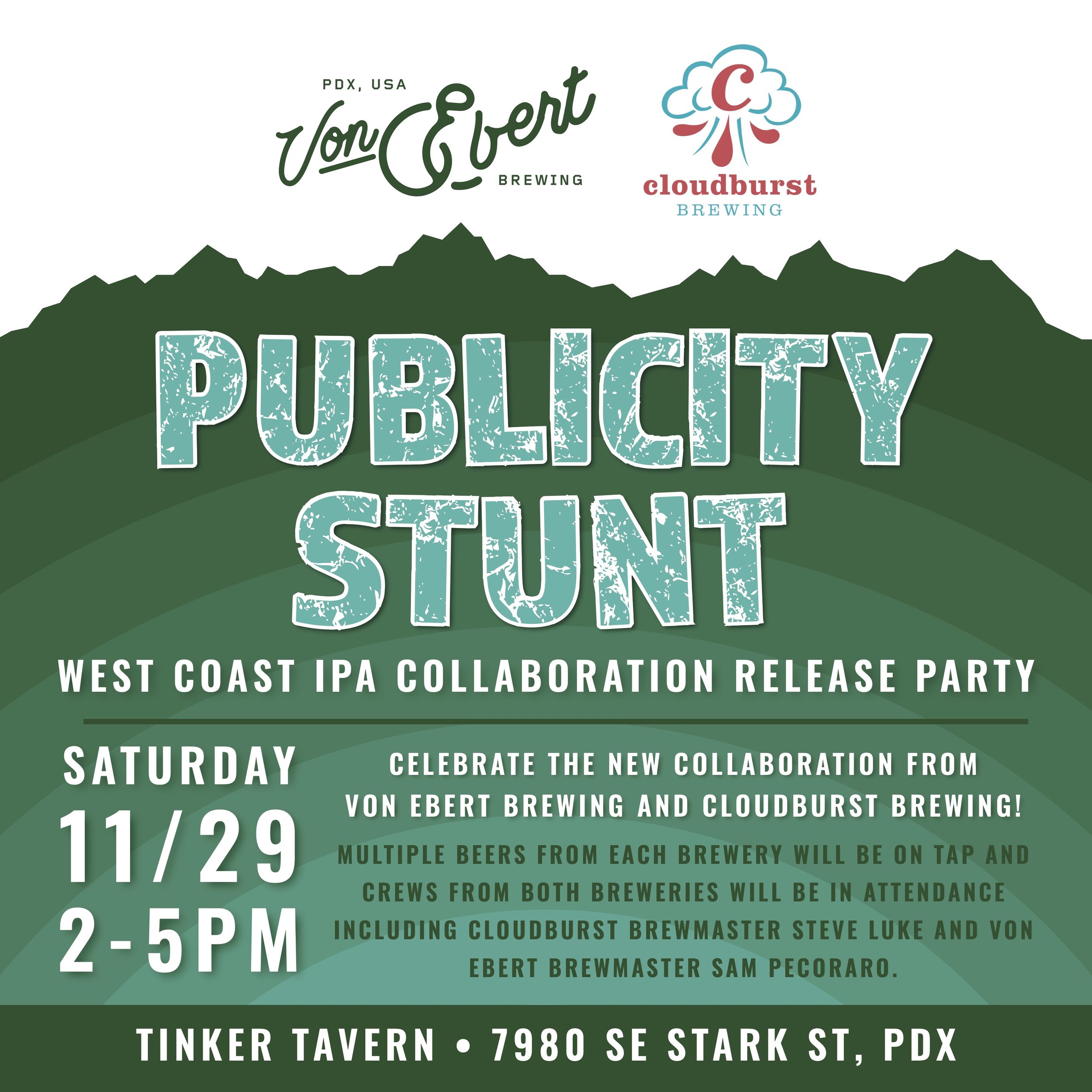 Publicity Stunt West Coast IPA w/ Cloudburst Brewing Release