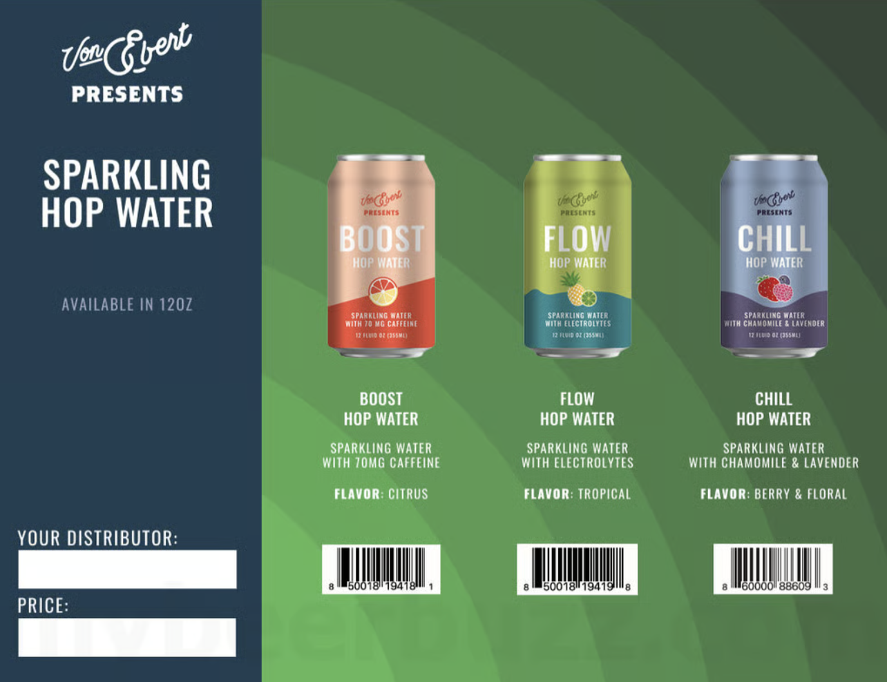 Von Ebert Brewing Releases Non-Alcohol Sparkling Hop Water Series in Dry January