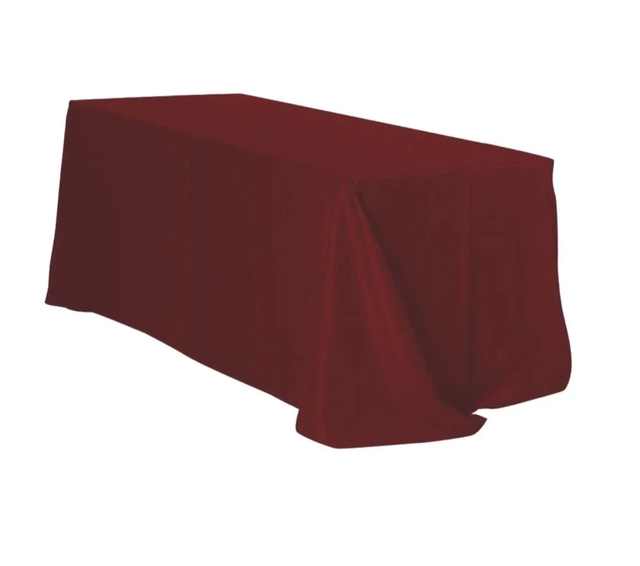 Burgundy Poly Linen