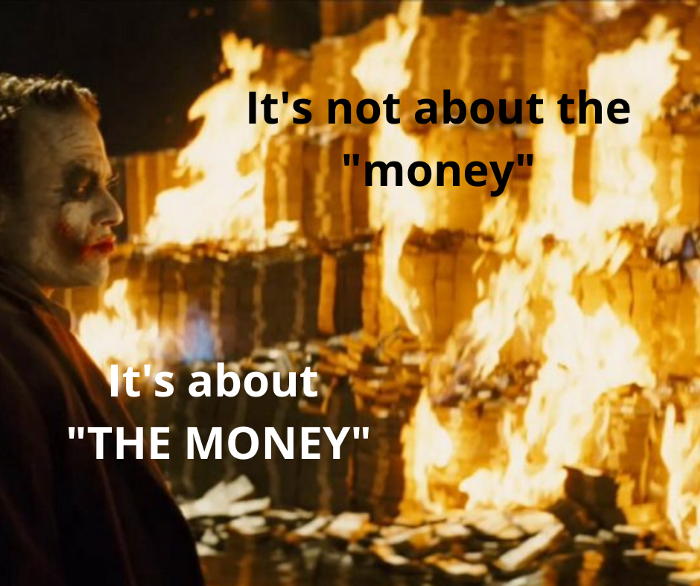It was always about fixing THE MONEY.