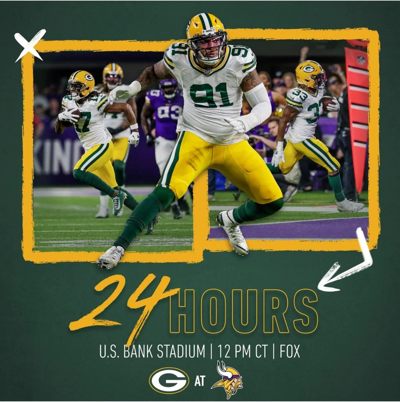 Example of a templated graphic I created for @packers. 