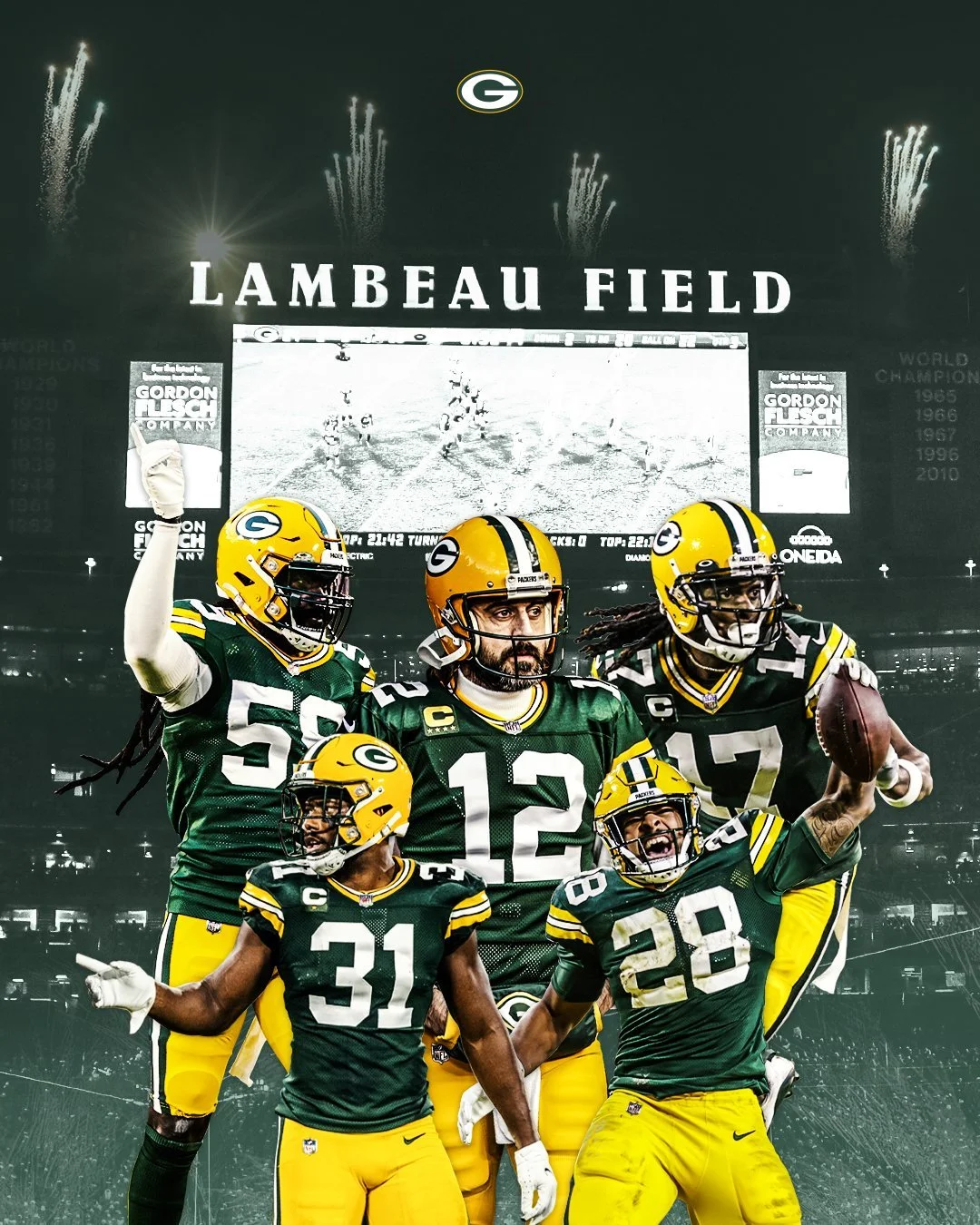 Hype piece used before the Packers home playoff game in 2022. 