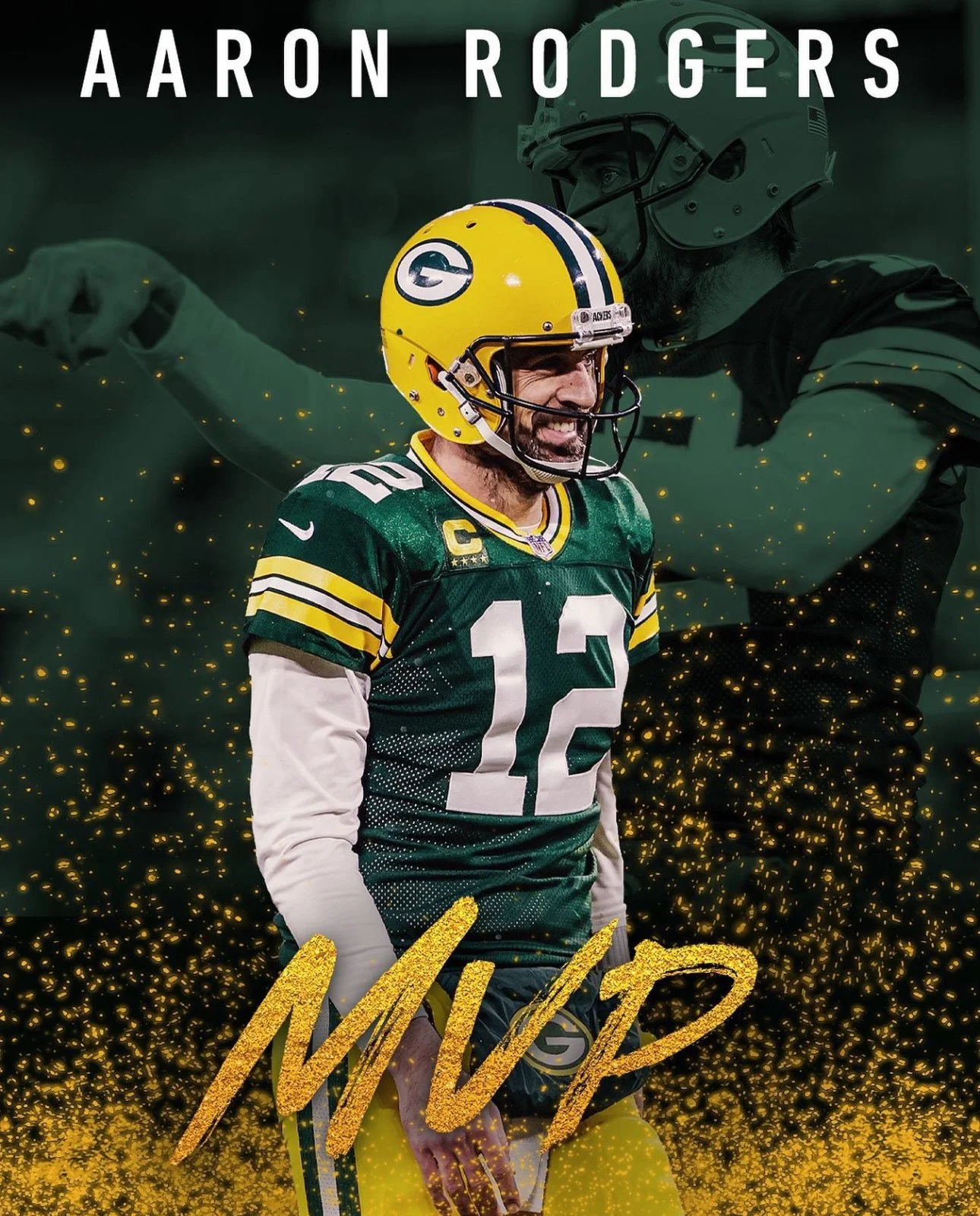 A social graphic used for Aaron Rodgers' AP MVP Award. 
