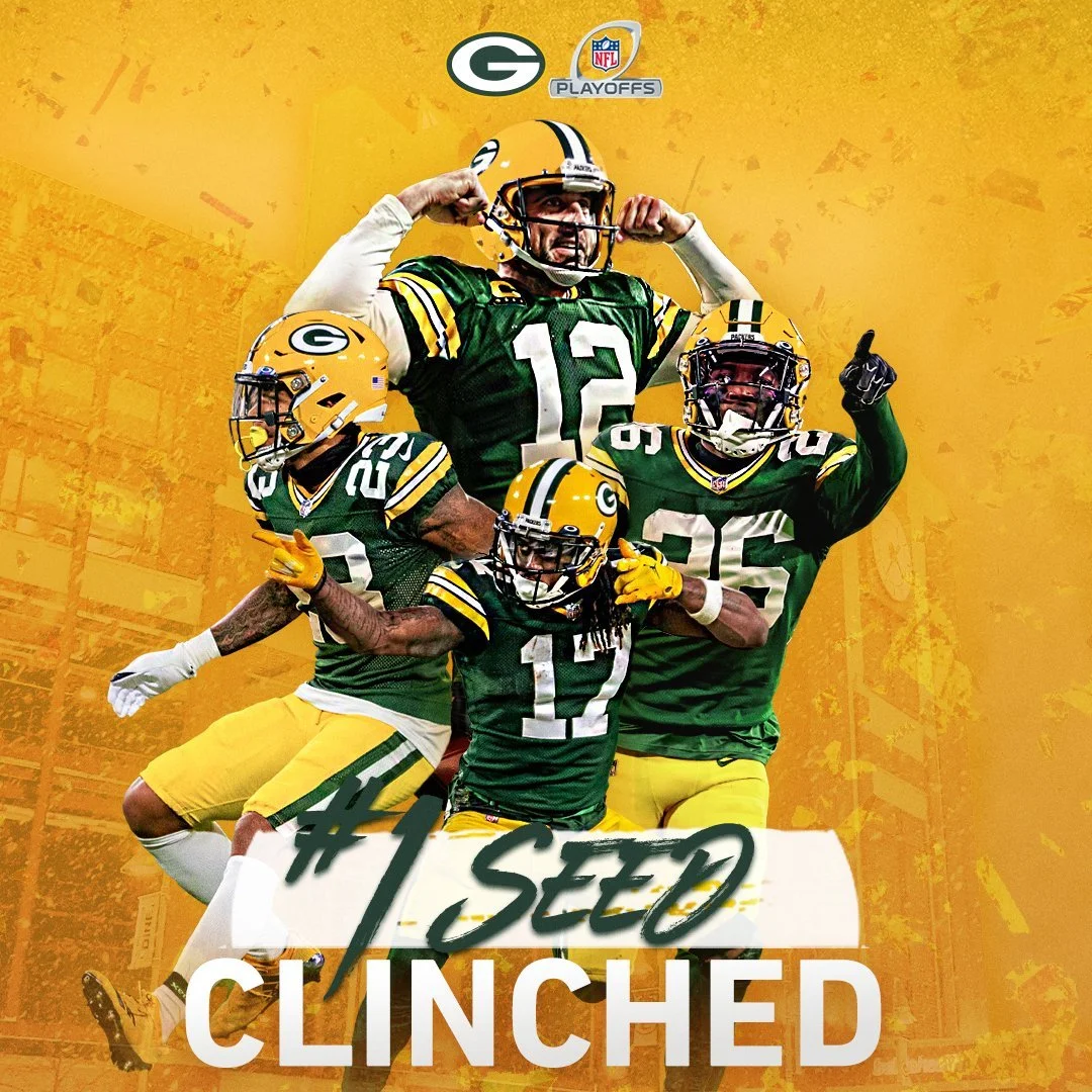 Celebrating the No. 1 seed in the 2021 NFL Playoffs. 