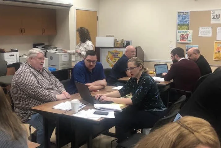 Joanna volunteering in Luzerne County’s Wills for Heroes program for veterans and first responders.