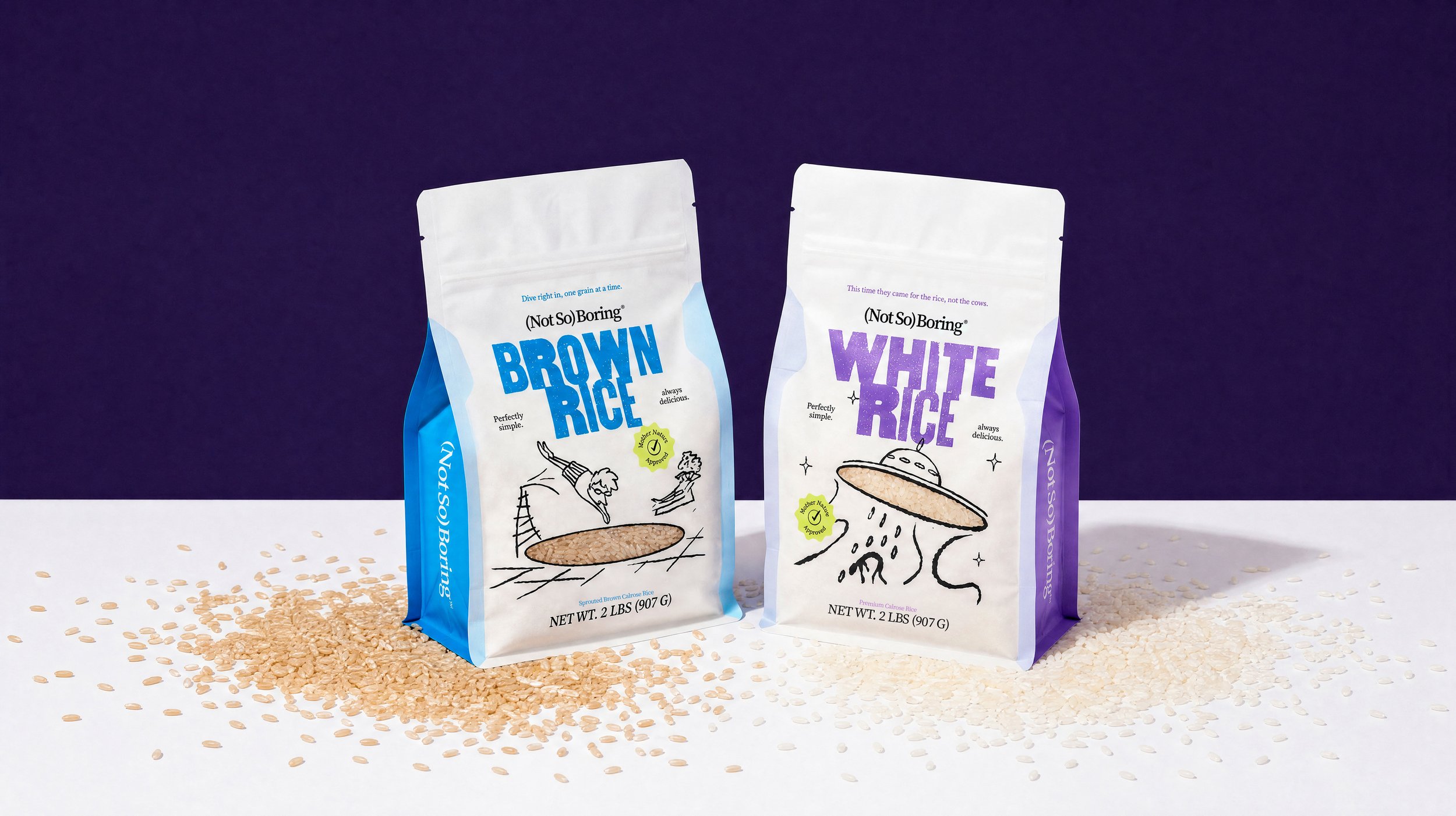 (Not So) Boring Rice Package Design/Illustration