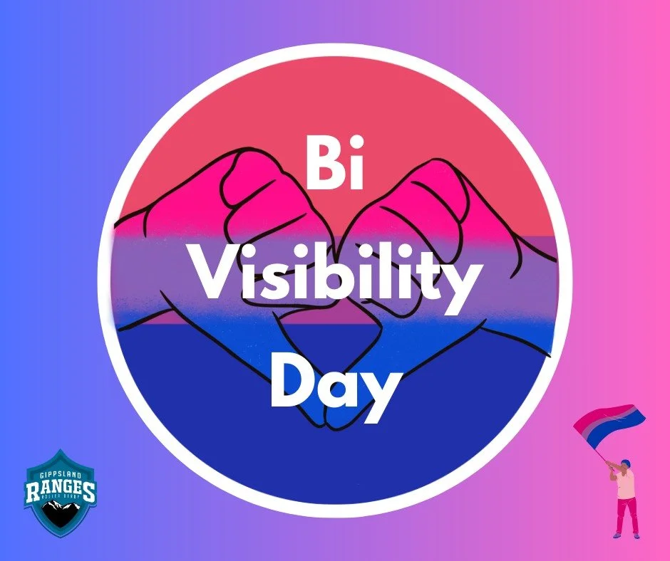 Today is Bisexual Visibility day, celebrated annually on September 23rd! 

GRRD stands alongside our Bi+ community always - there will always be a place for you here. 

#BiVisibilityDay #LoveIsLove #LoveWins #InclusiveSport