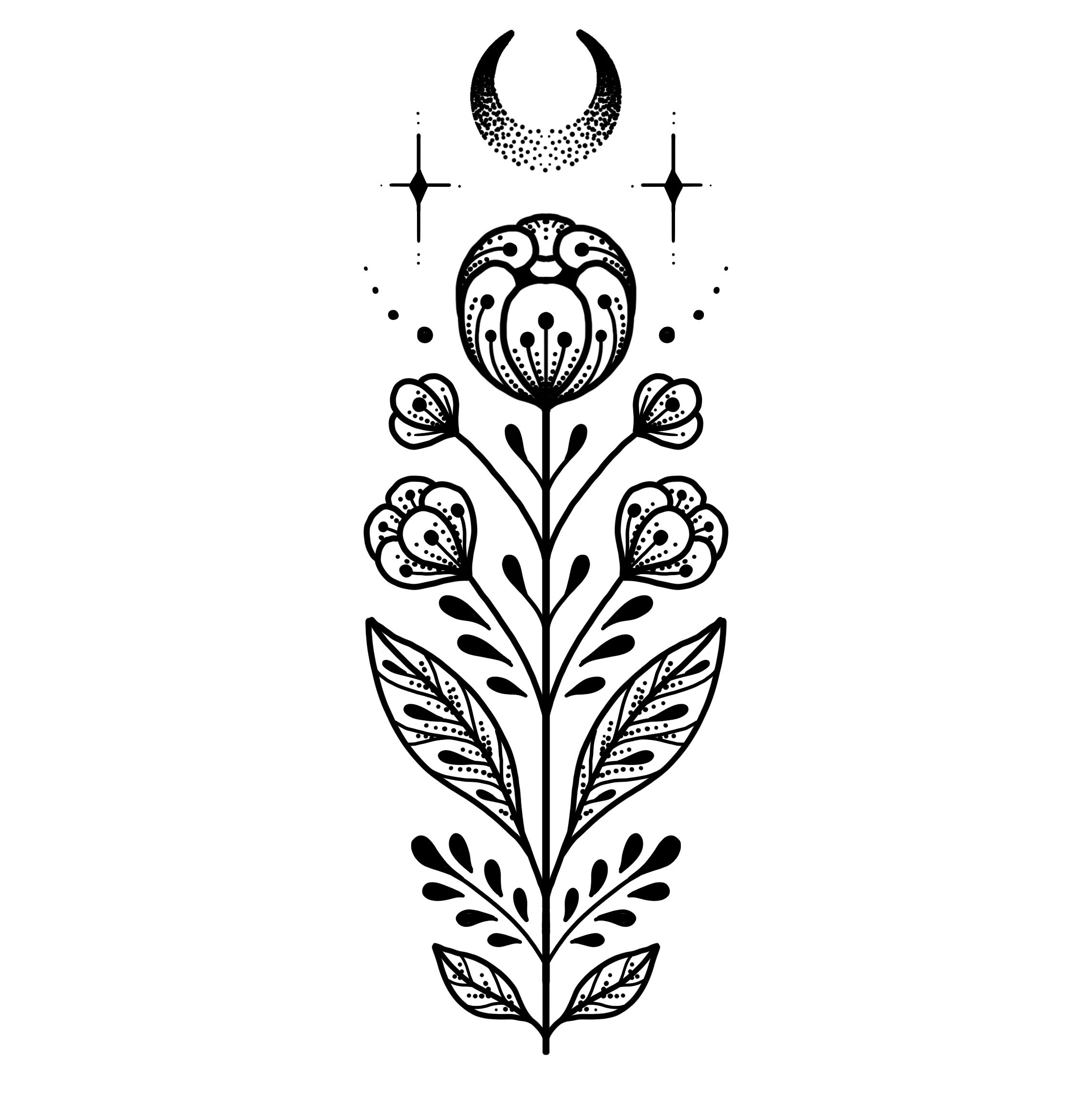 *new*  MOONFLOWER NO.2 
Starting at $300+ (5" min)