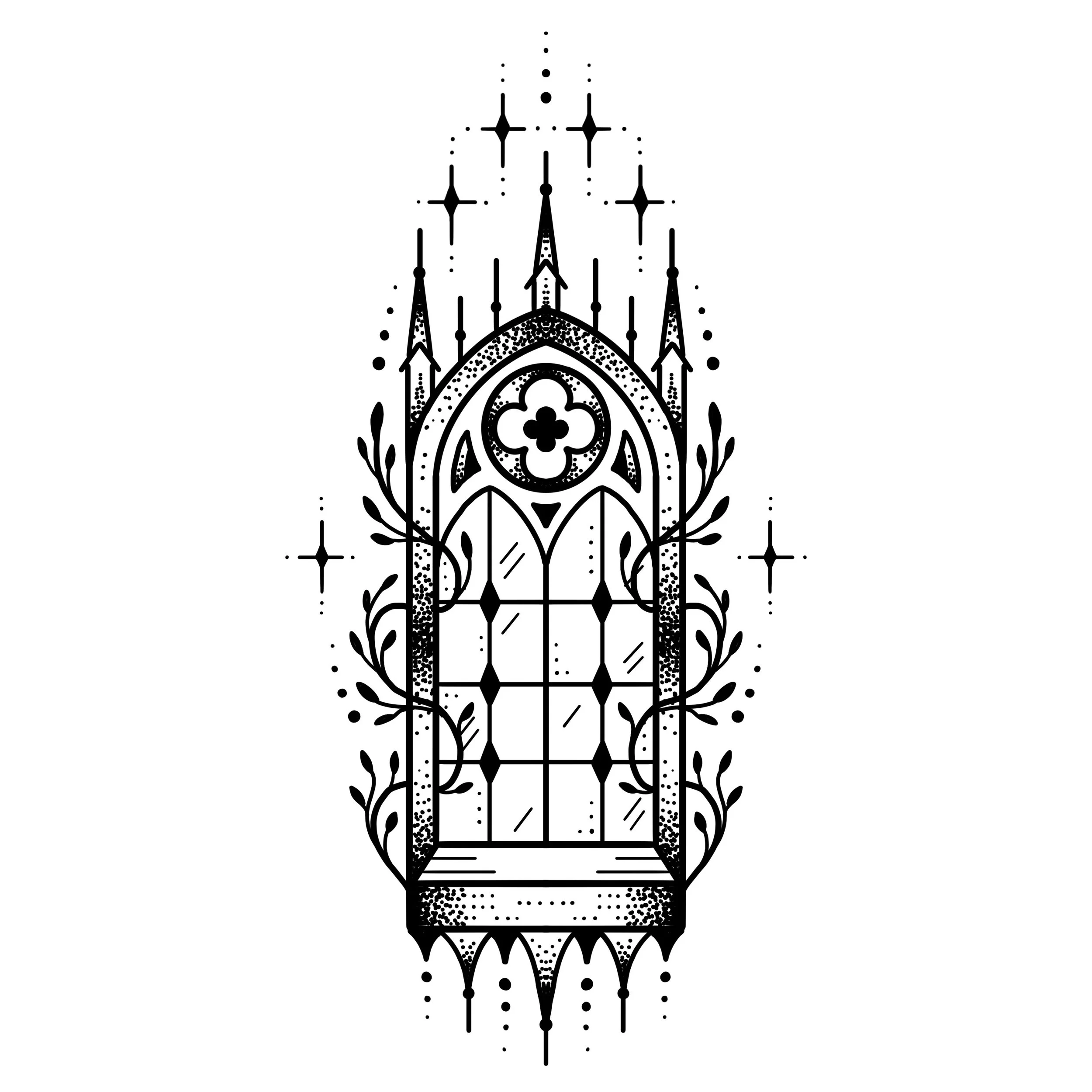 *new*  GOTHIC WINDOW 
Starting at $475+ (6" min)