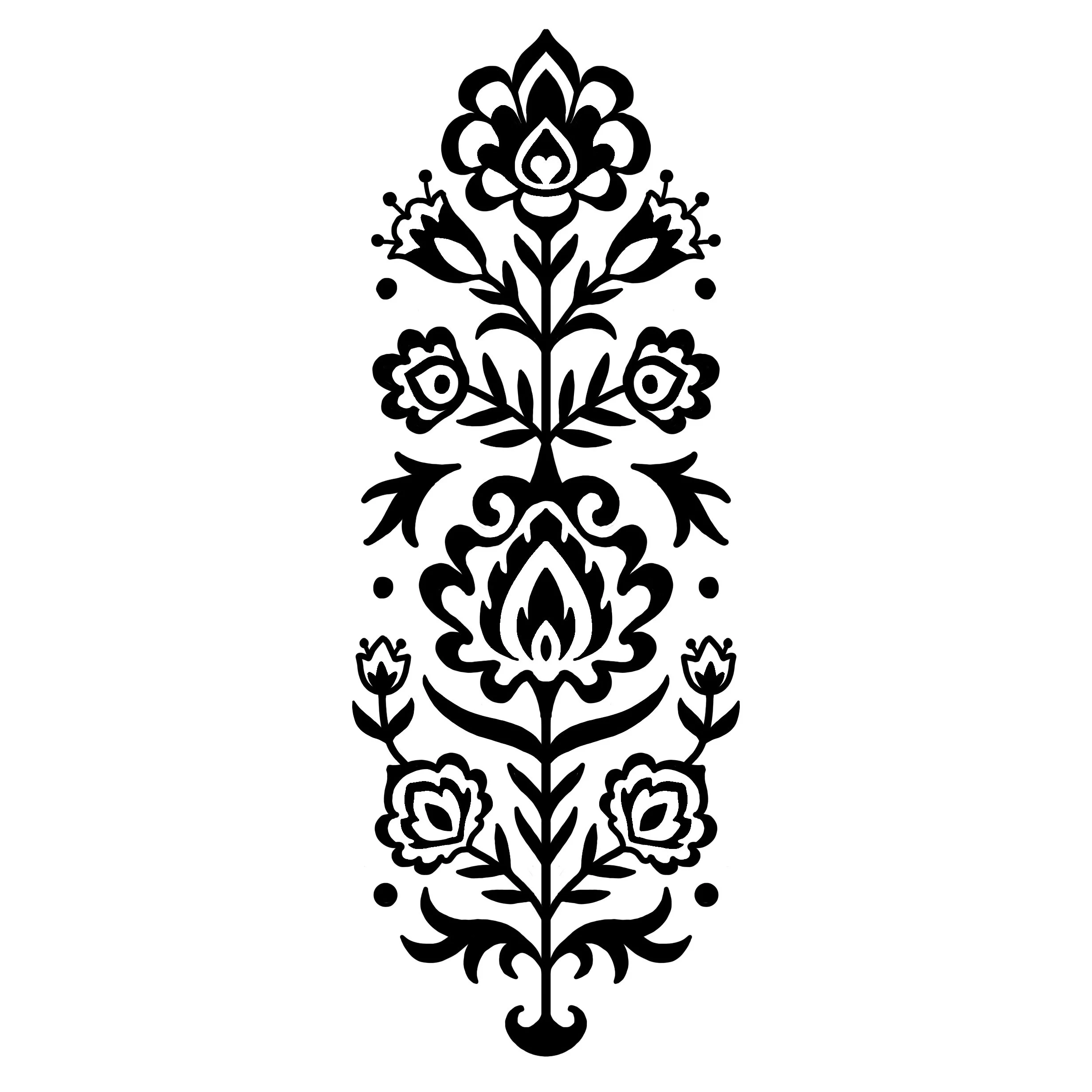 *new*  FOLK PATTERN NO.2 
Starting at $450+ (7.5" min)