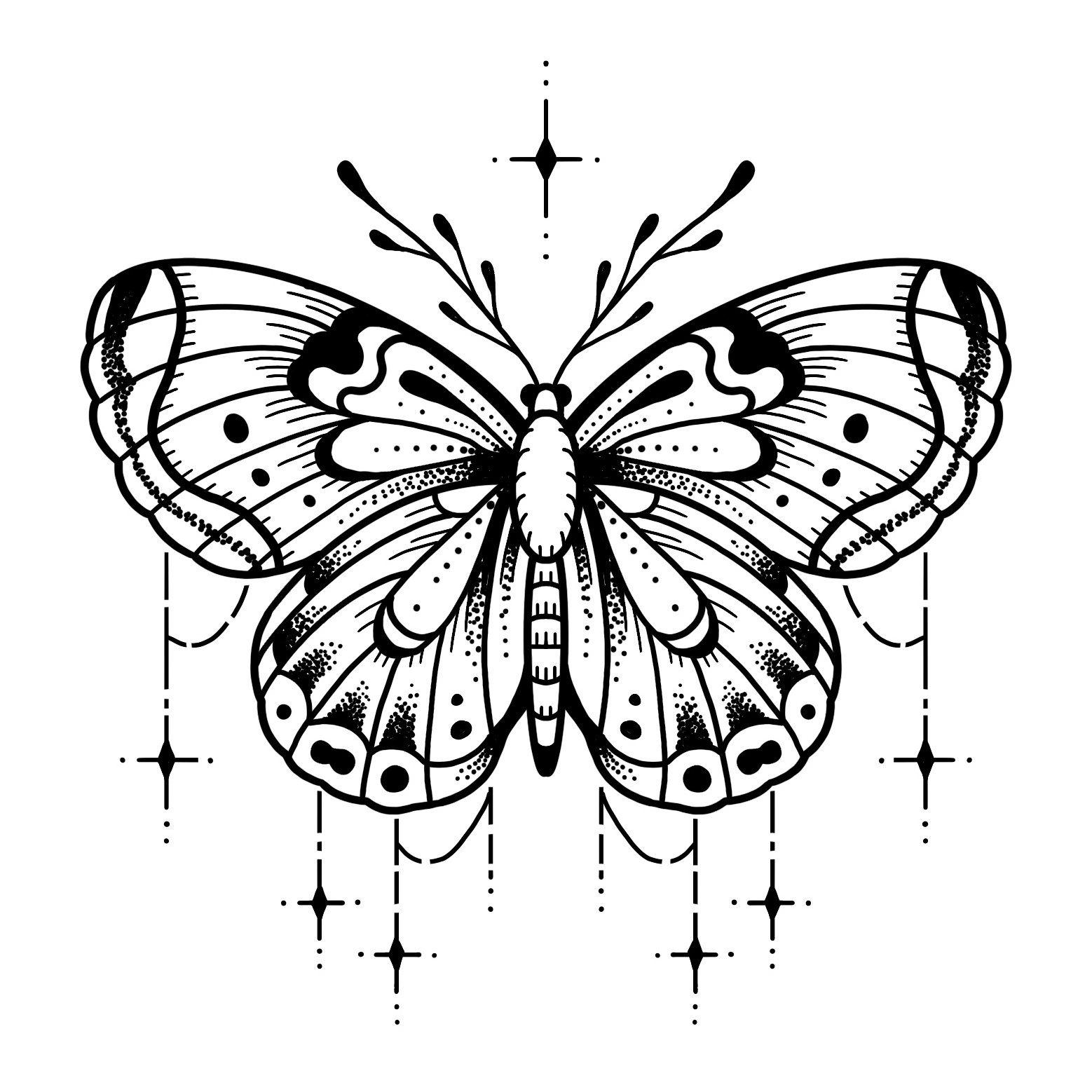 *new*  JEZEBEL BUTTERFLY 
Starting at $350+ (4.5" min)