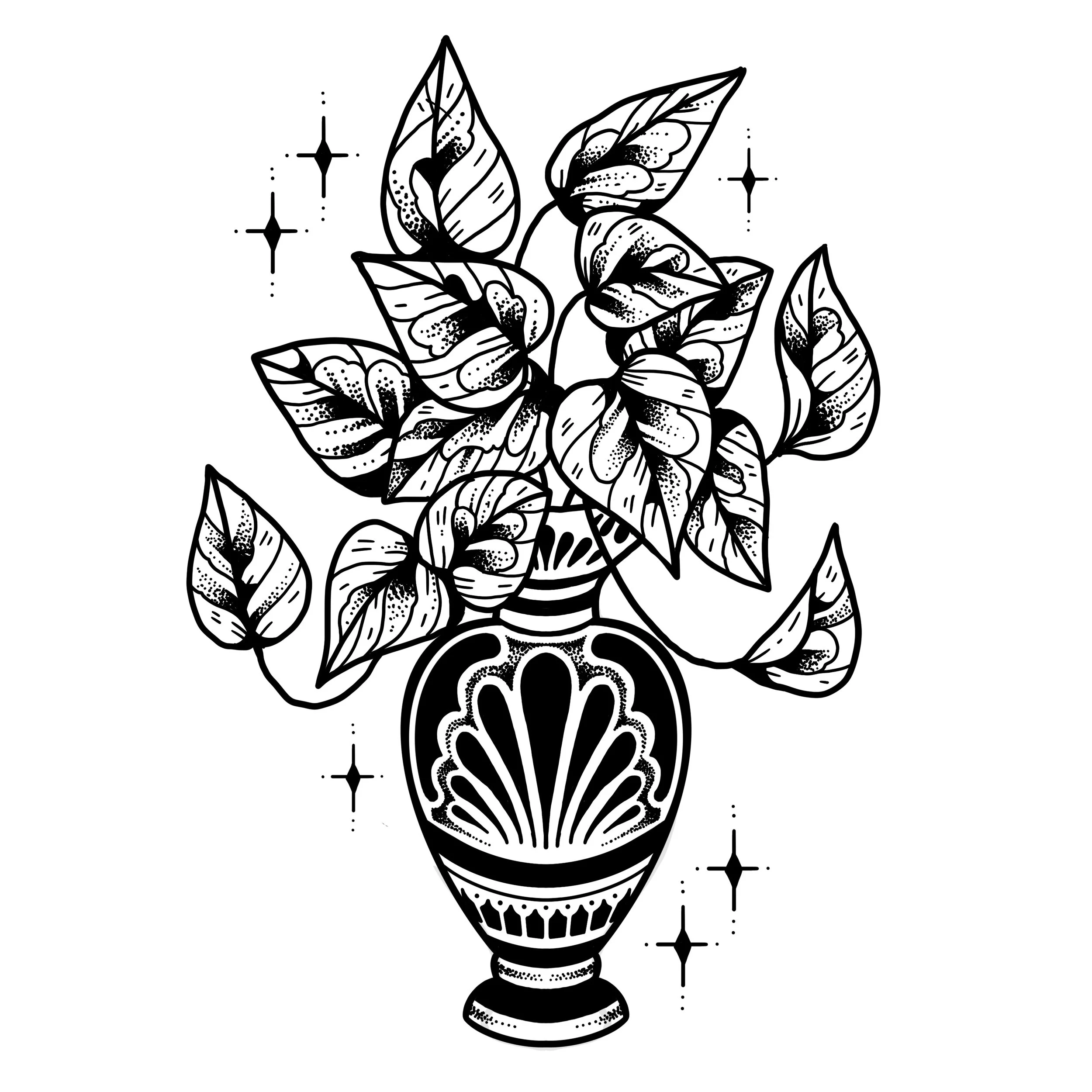 *new*  POTHOS VASE 
Starting at $600+ (7" min)