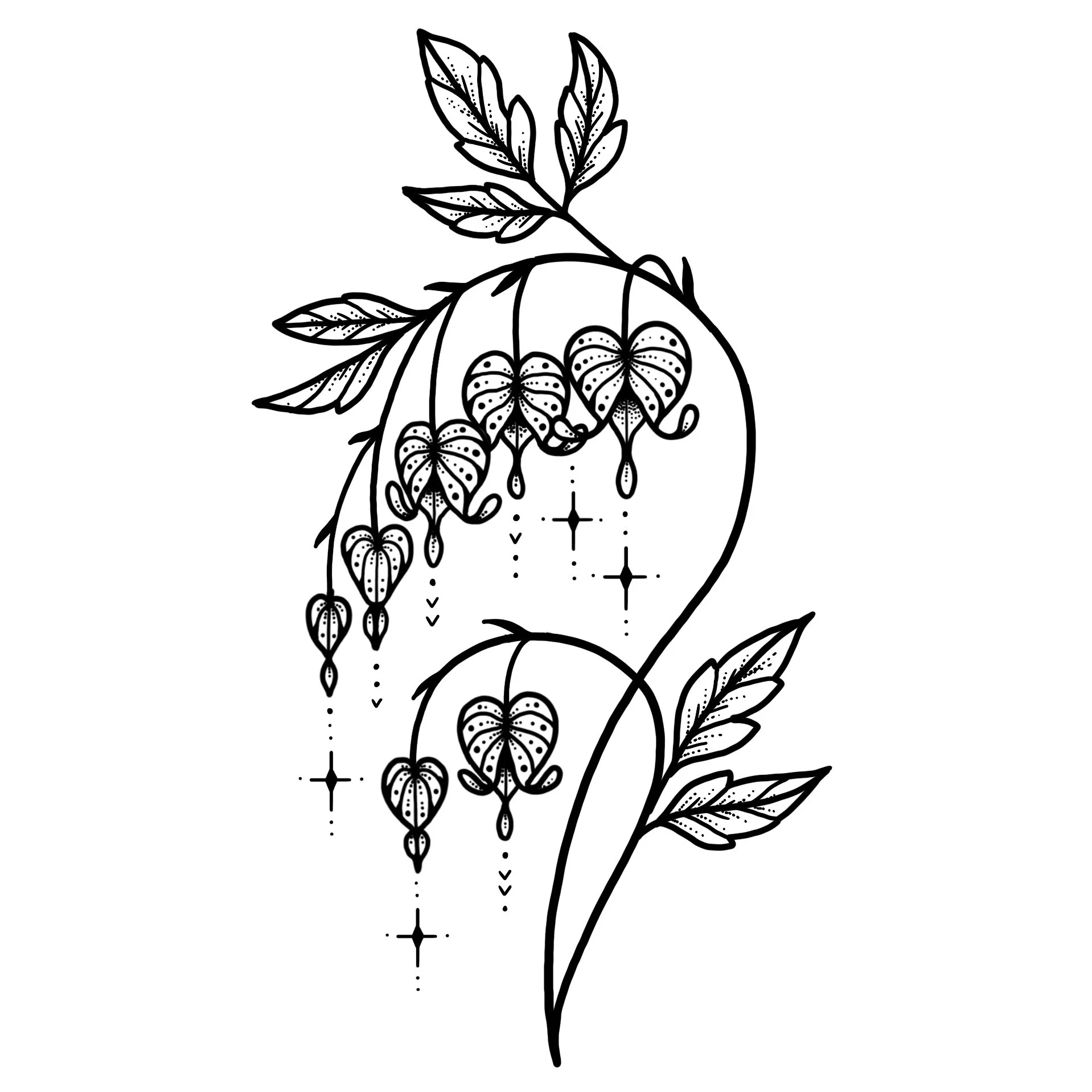 *new*  BLEEDING HEARTS NO.2 
Starting at $350+ (5.5" min) -maxed out this round, available when books open next