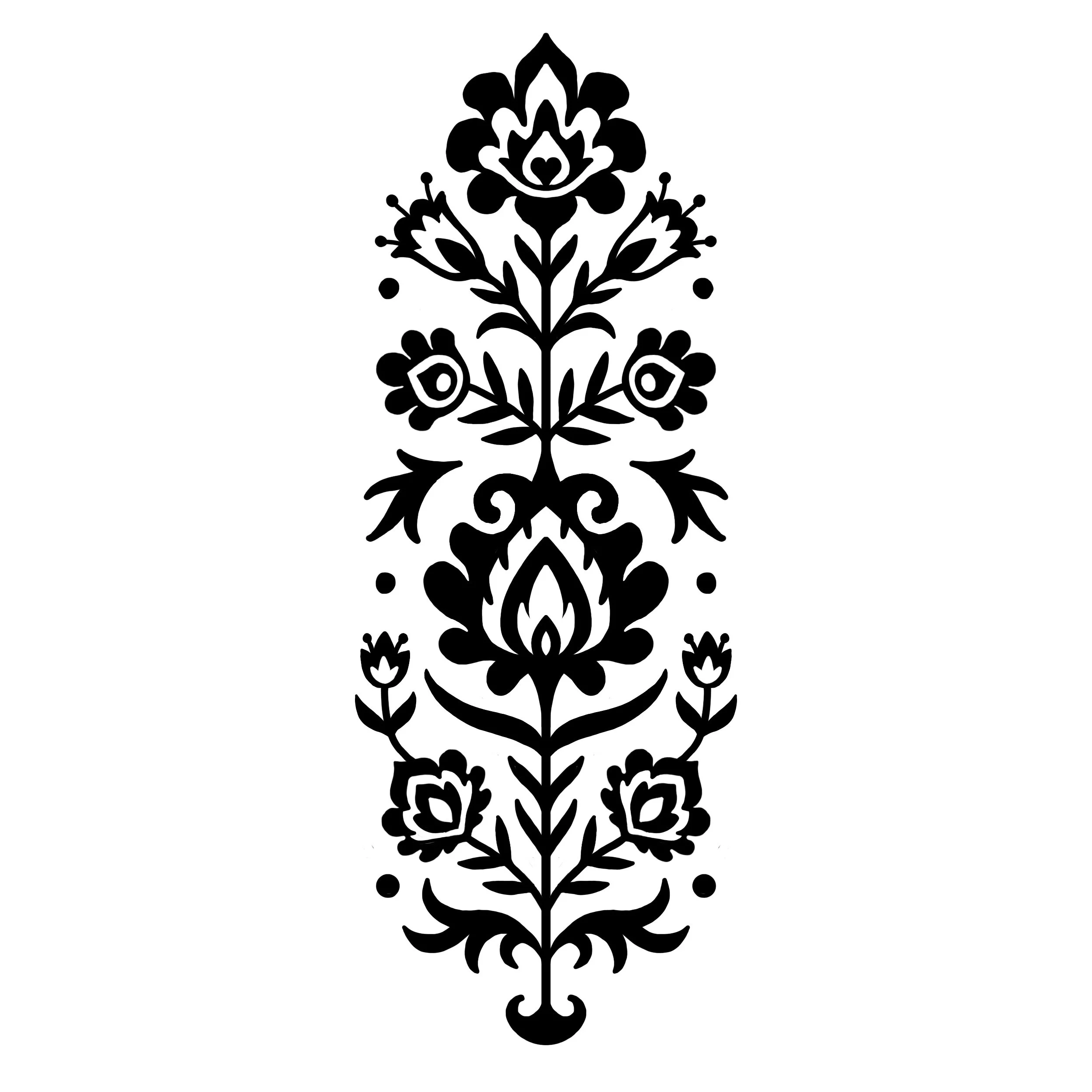 *new*  FOLK PATTERN NO.1 
Starting at $450+ (7.5" min)
