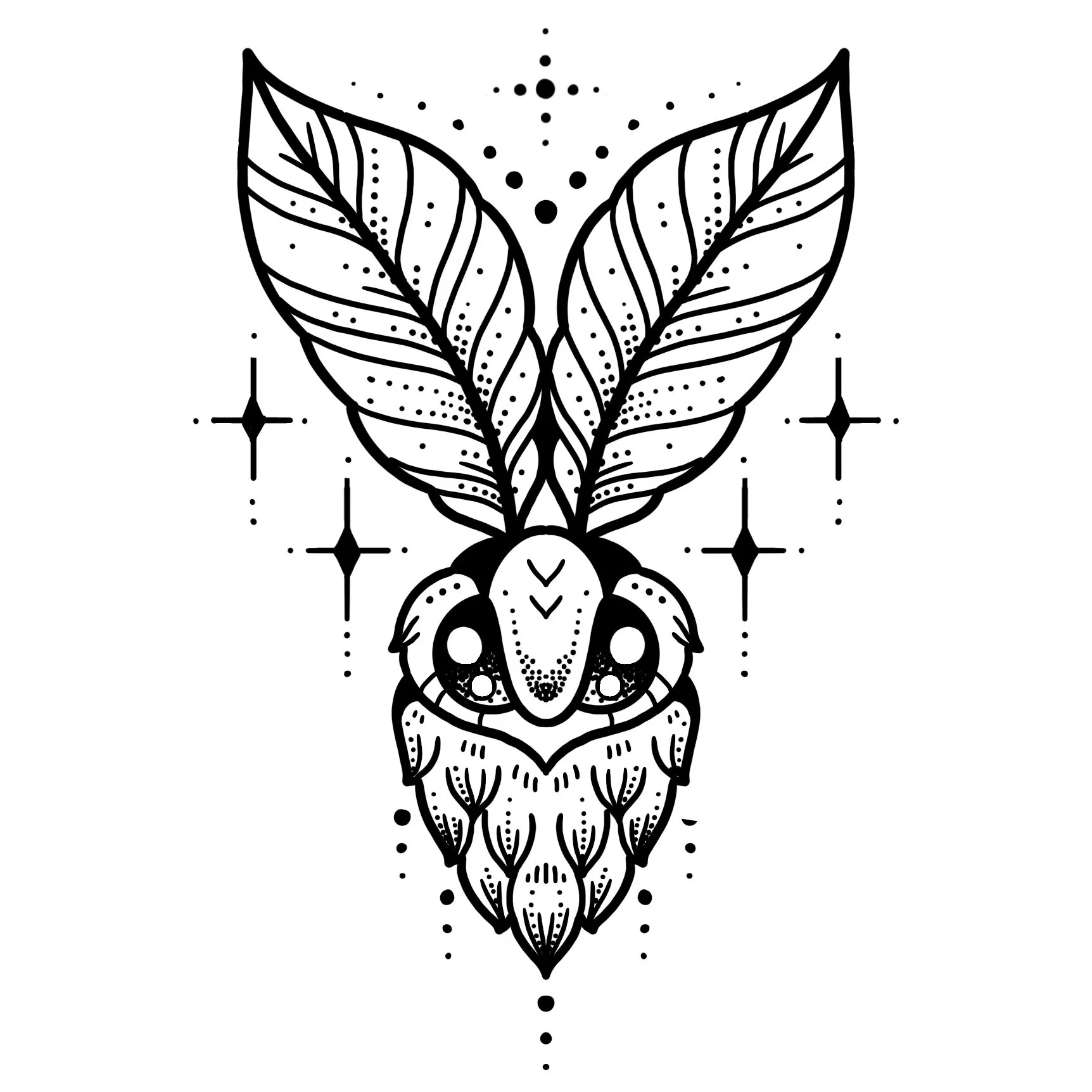 *new*  LUNA MOTH FACE 
Starting at $250+ (3.5" min)