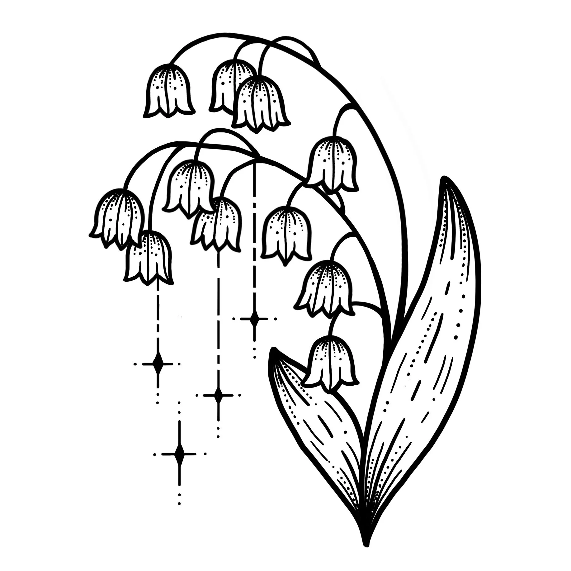 *new*  LILY OF THE VALLEY 
Starting at $300+ (4" min)