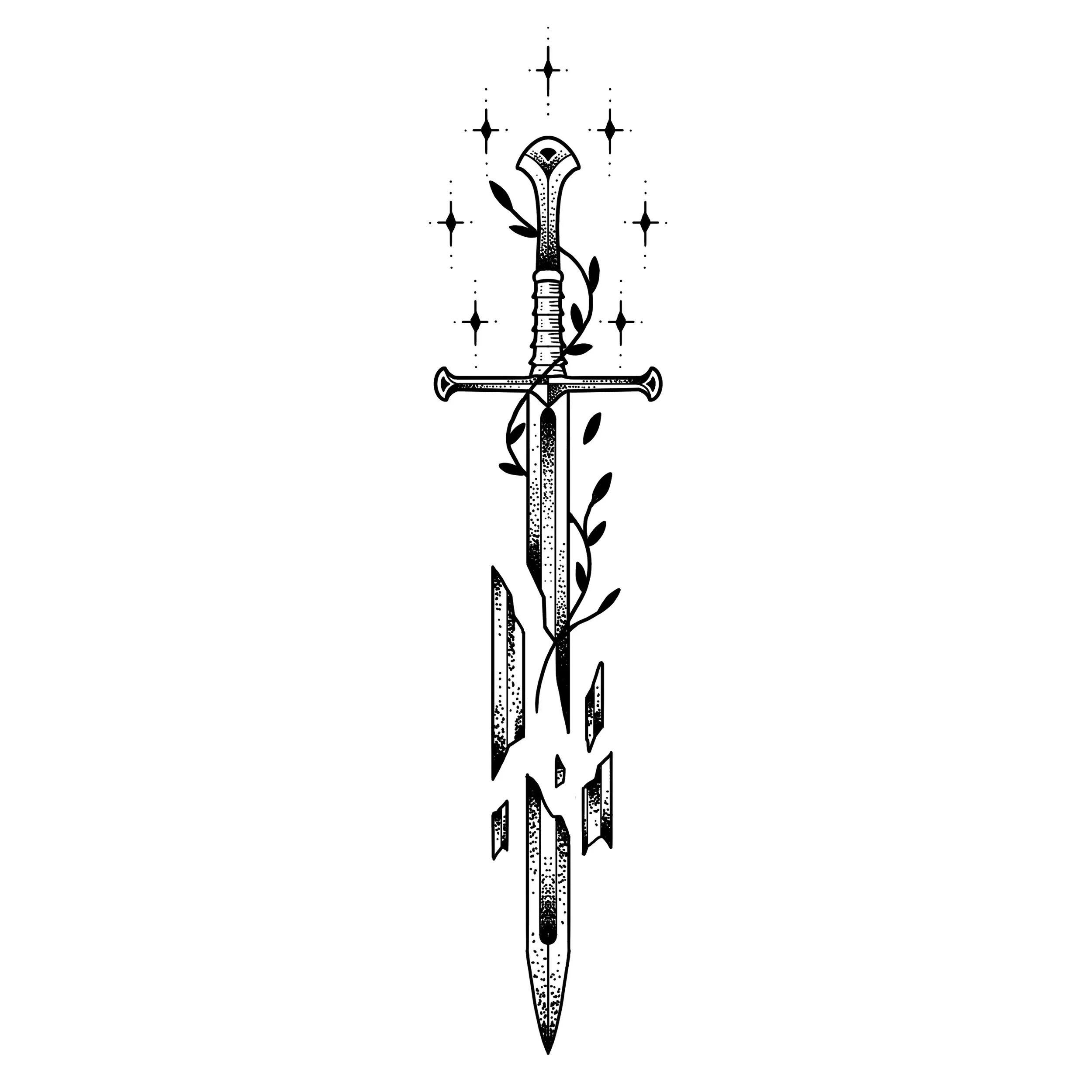  NARSIL WITH SHARDS 
Starting at $300+ (6" min)