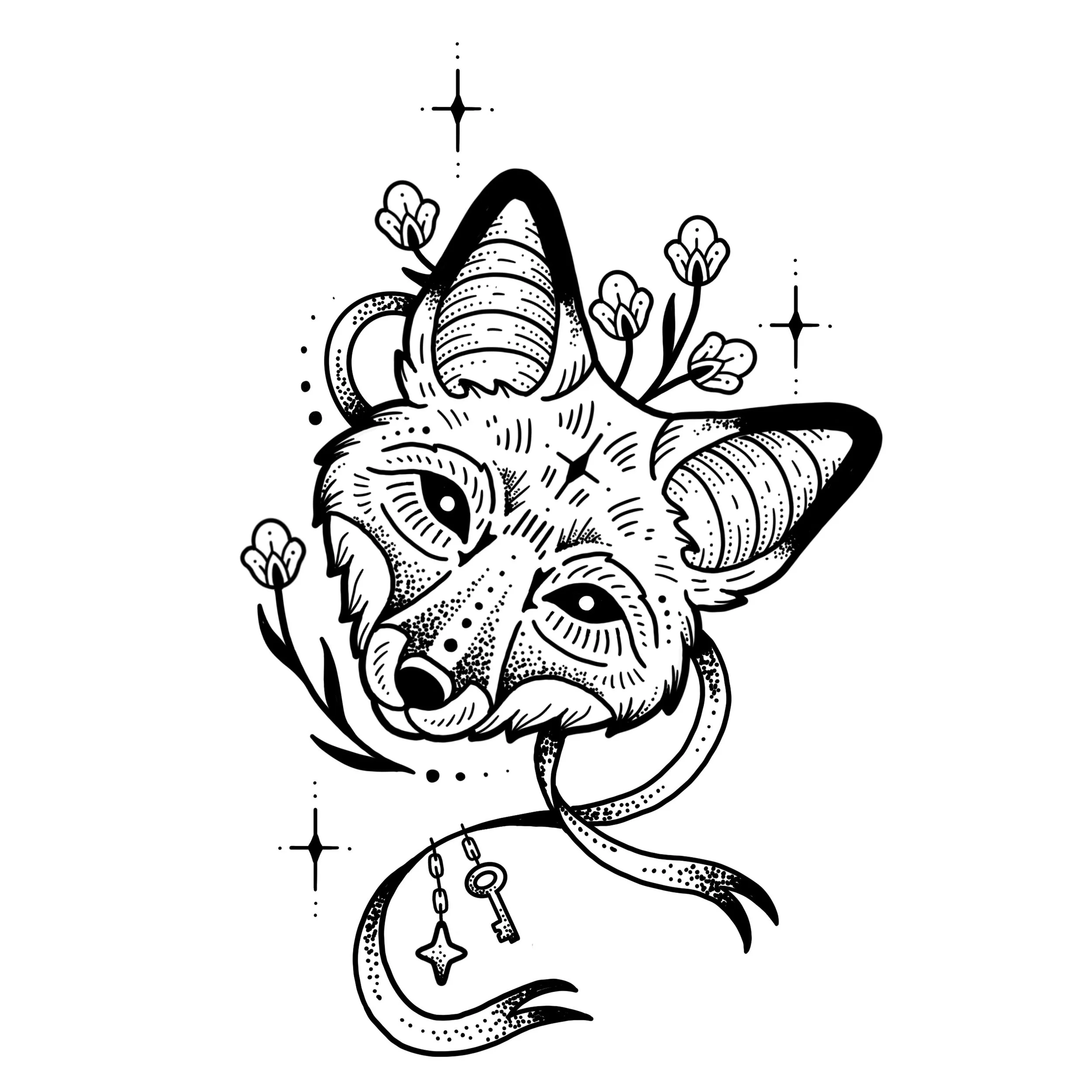 *new*  FOX MASK (RIBBON) 
Starting at $500+ (6" min)