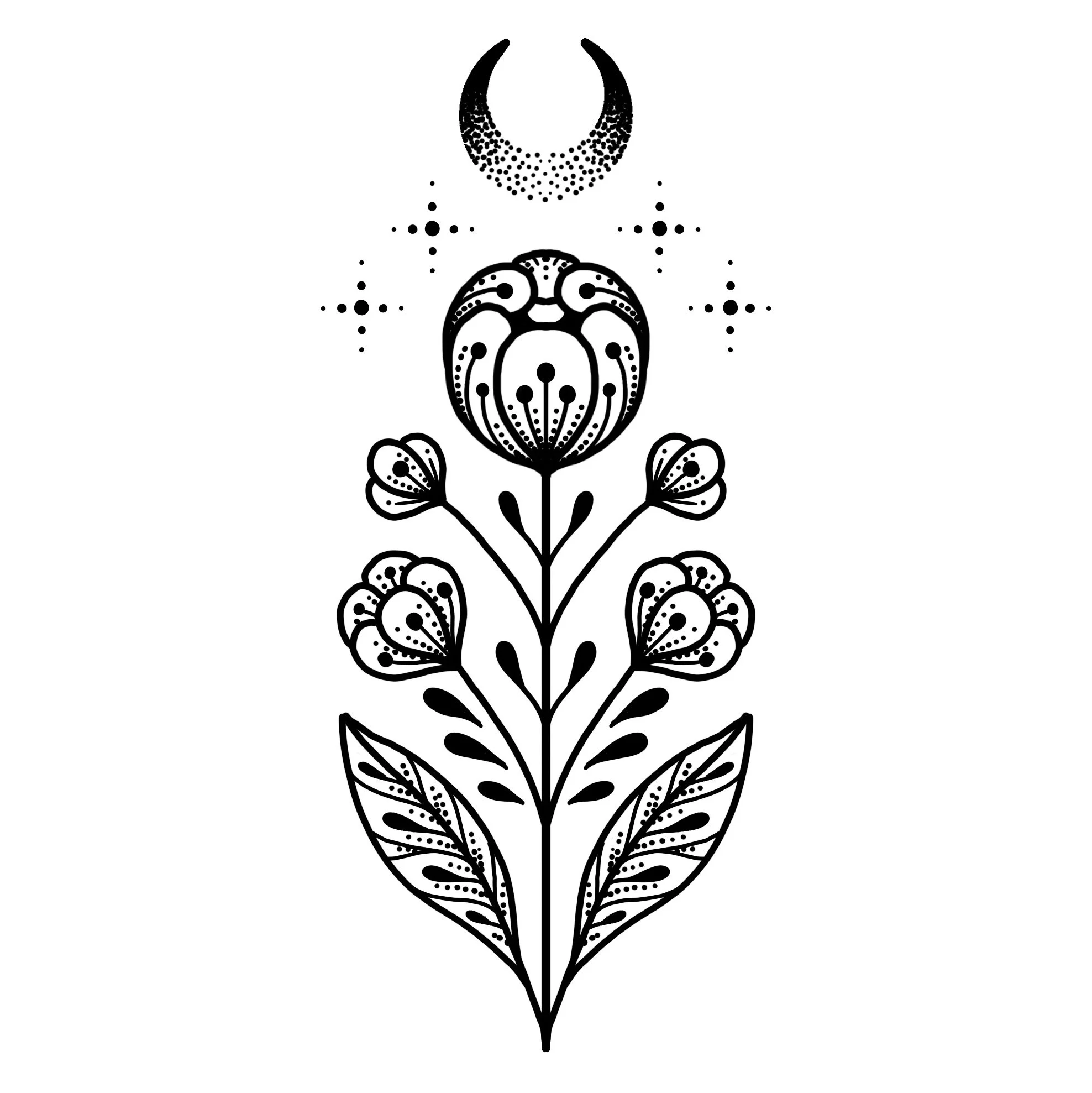 *new*  MOONFLOWER NO.1 
Starting at $250+ (4" min)