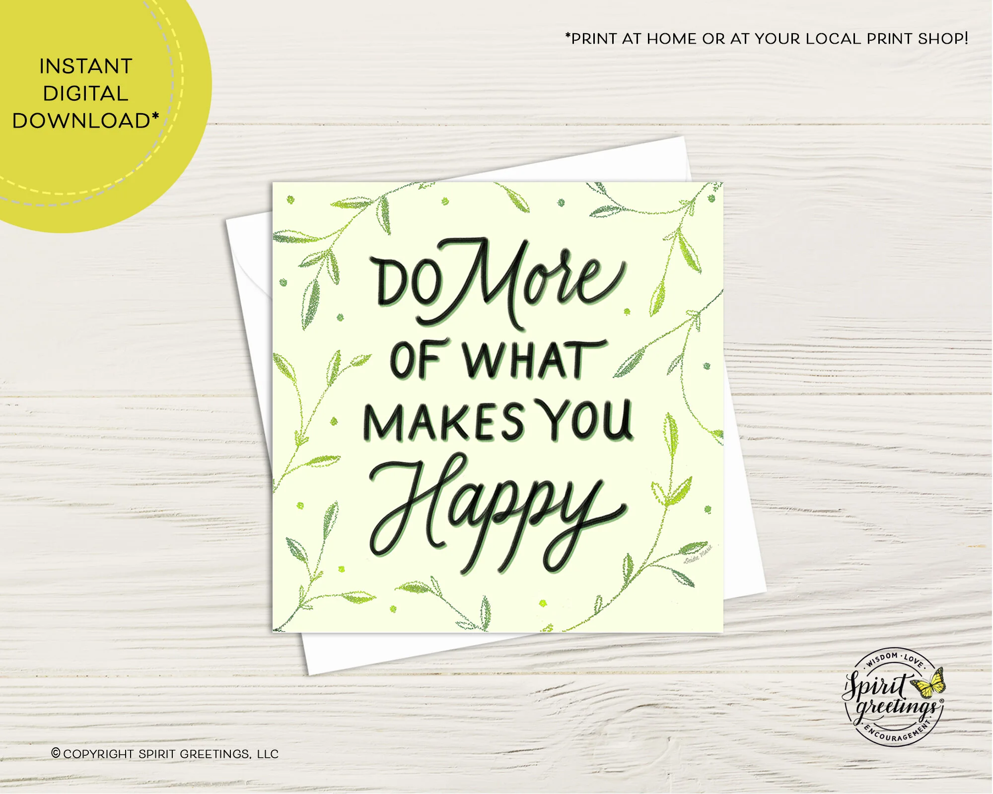 "Do More of What Makes You Happy" Card